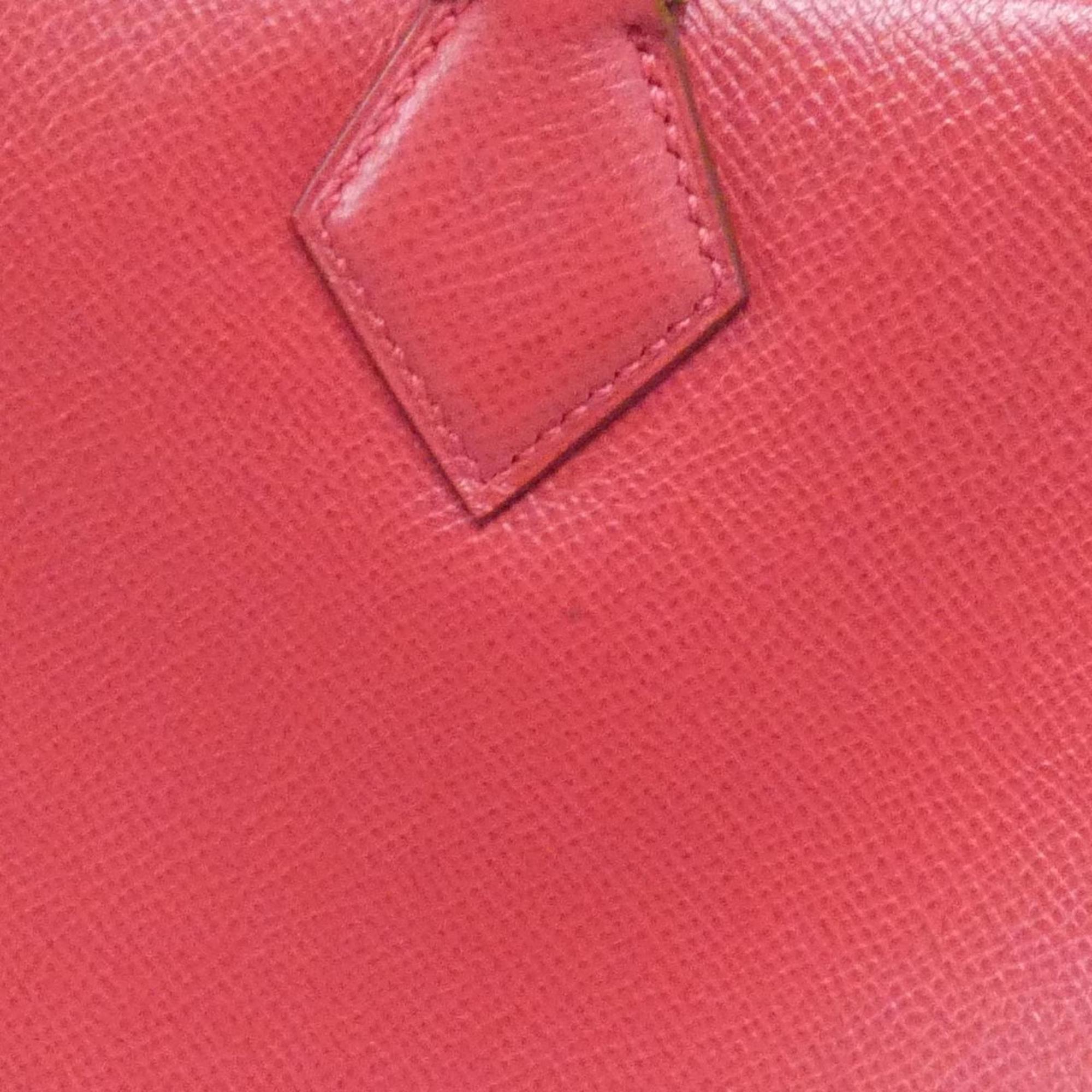 Hermes Rouge Vif Courchevel Leather Handbag (Pre-Owned)