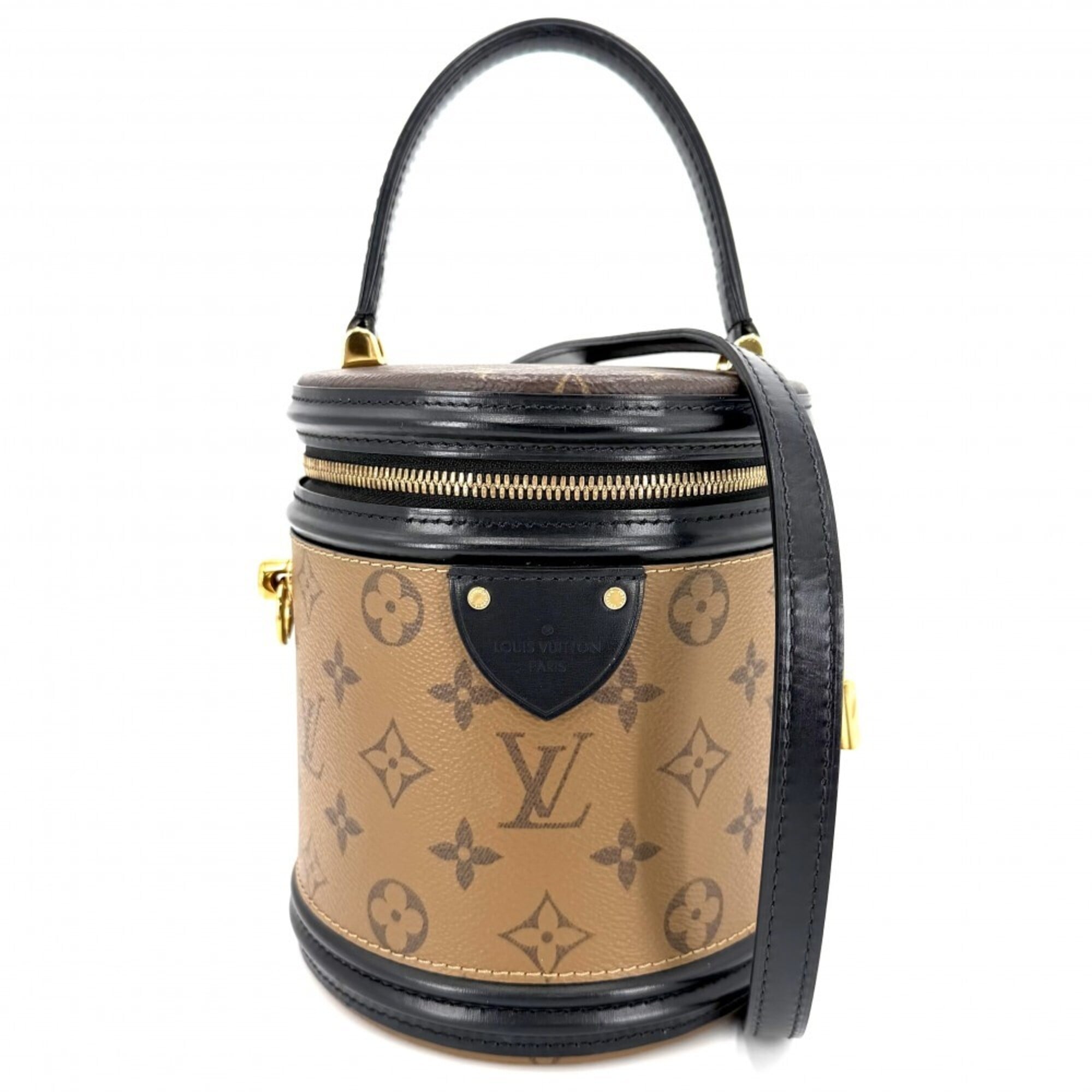 Louis Vuitton Black Brown Monogram Monogram Reverse Handbag Shoulder Bag Vanity Bag (Pre-Owned)