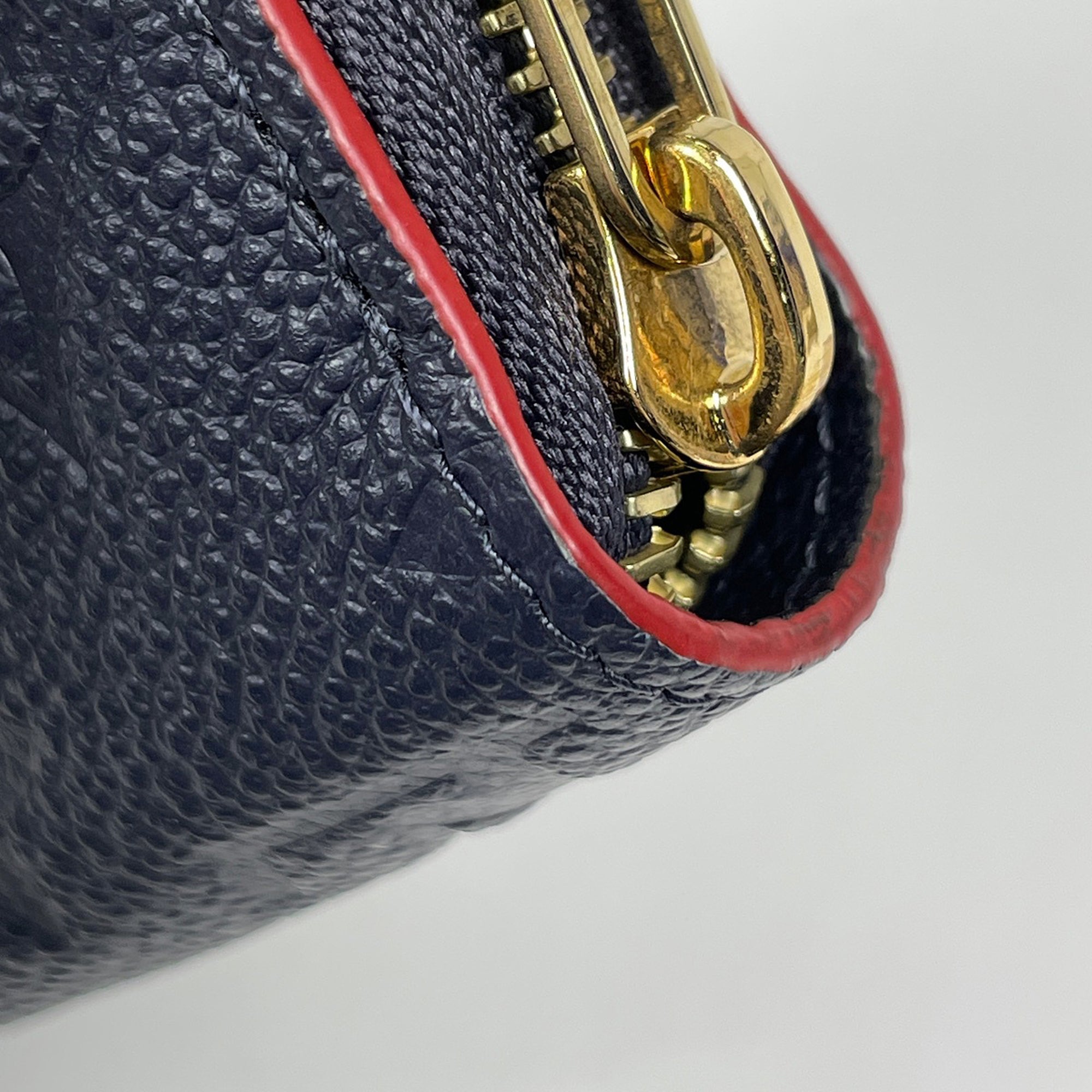 Louis Vuitton Monogram Empreinte Marine Rouge Navy Monogram Empreinte Long Wallet (Bi-Fold) (Pre-Owned)