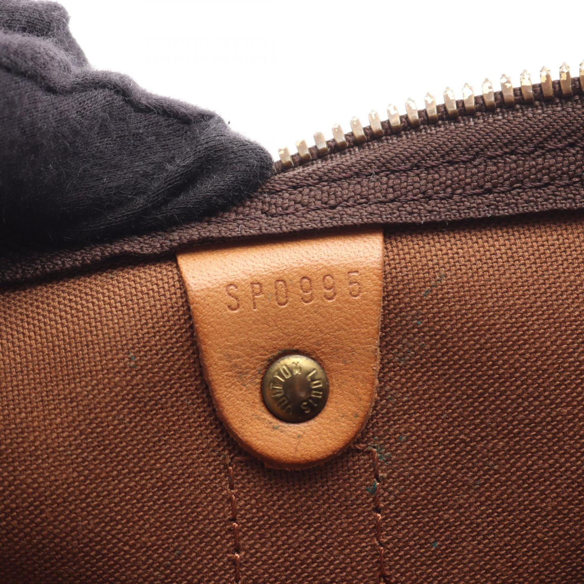 Louis Vuitton Brown Coated Canvas Pvc Monogram Leather Boston Bag Handbag (Pre-Owned)