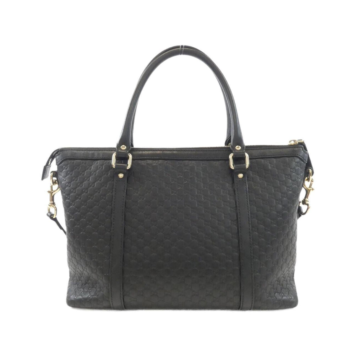 Gucci Black Micro Gg Leather Handbag (Pre-Owned)