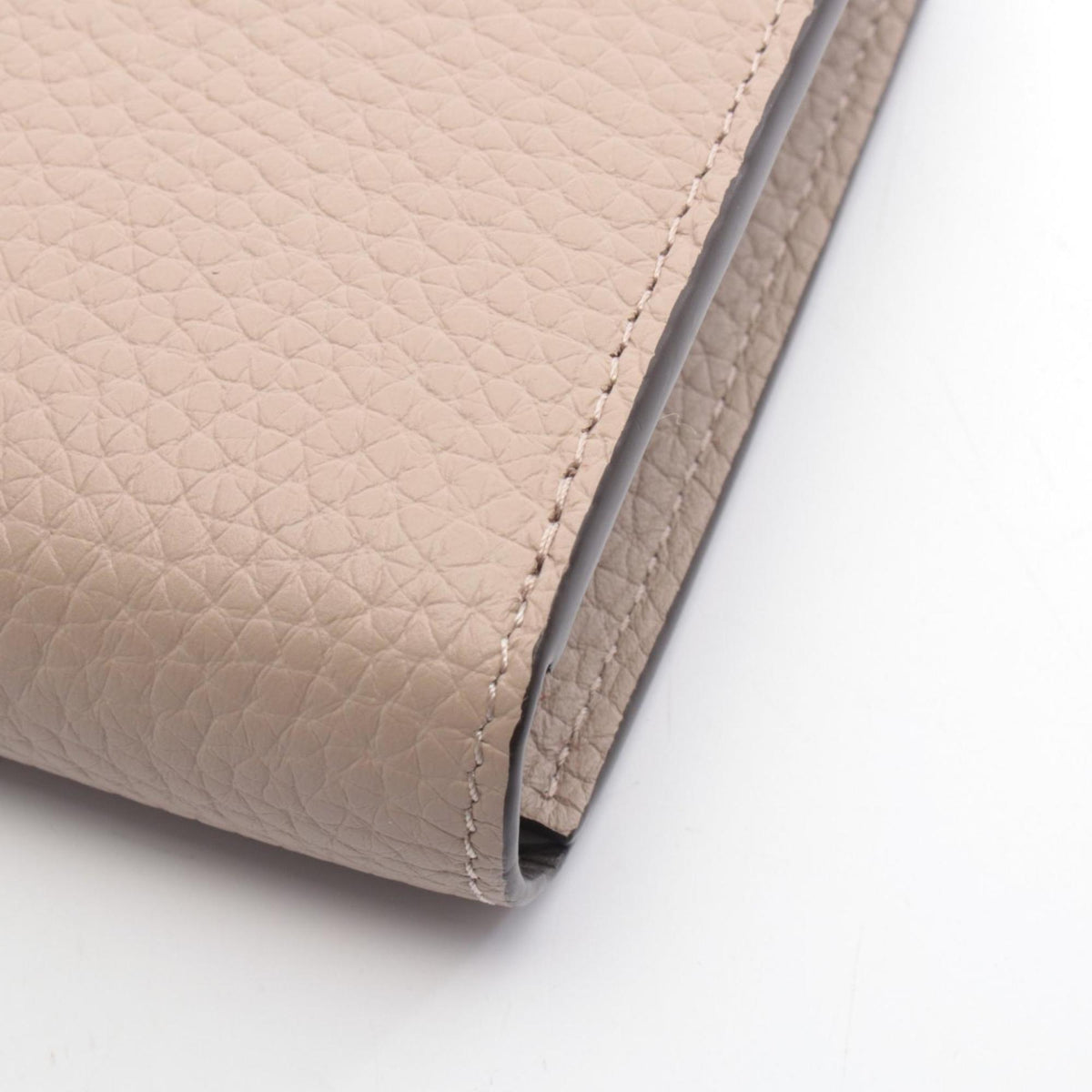 Louis Vuitton Beige Leather Long Wallet (Bi-Fold) (Pre-Owned)