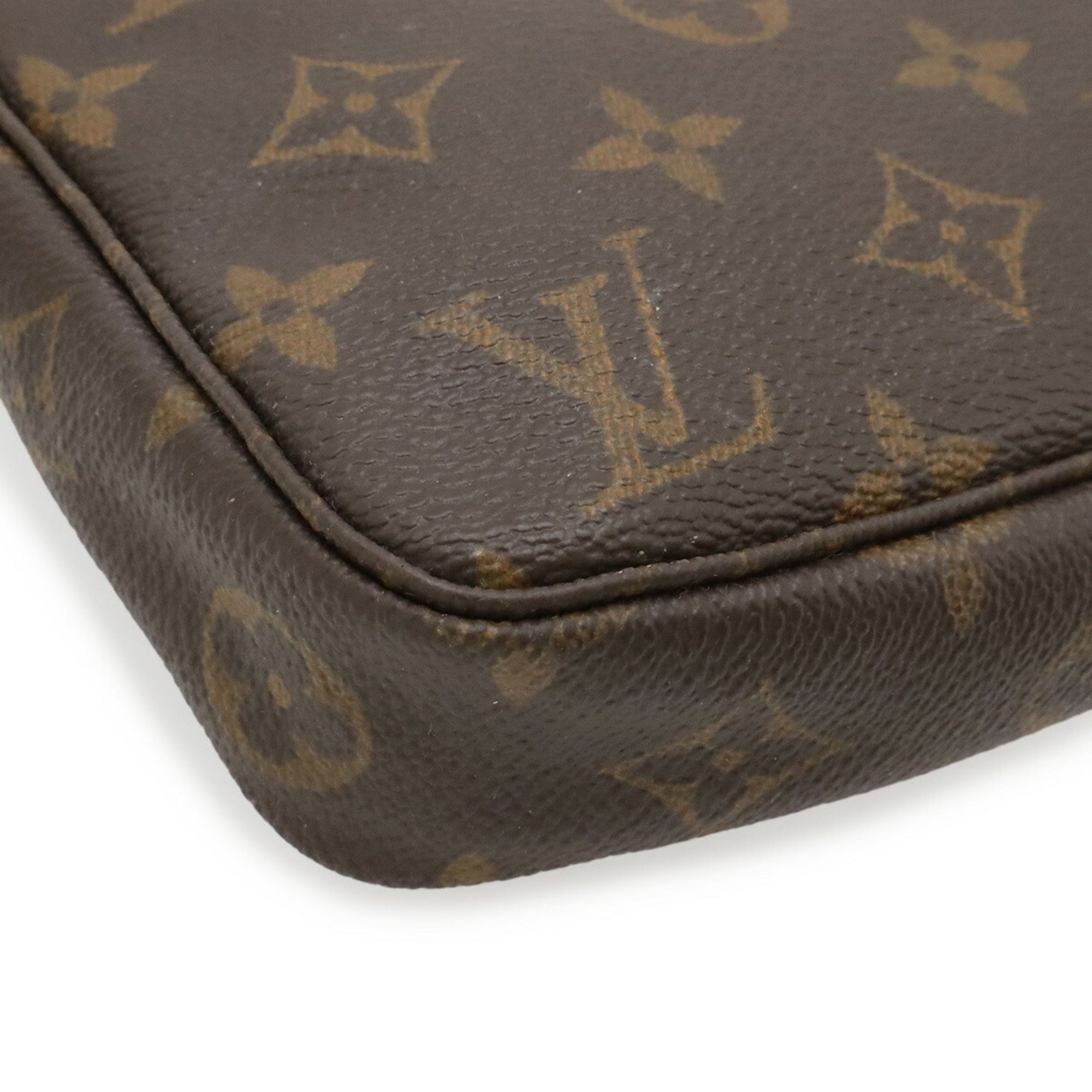 Louis Vuitton Brown Monogram Canvas Handbag Pochette Pouch (Pre-Owned)