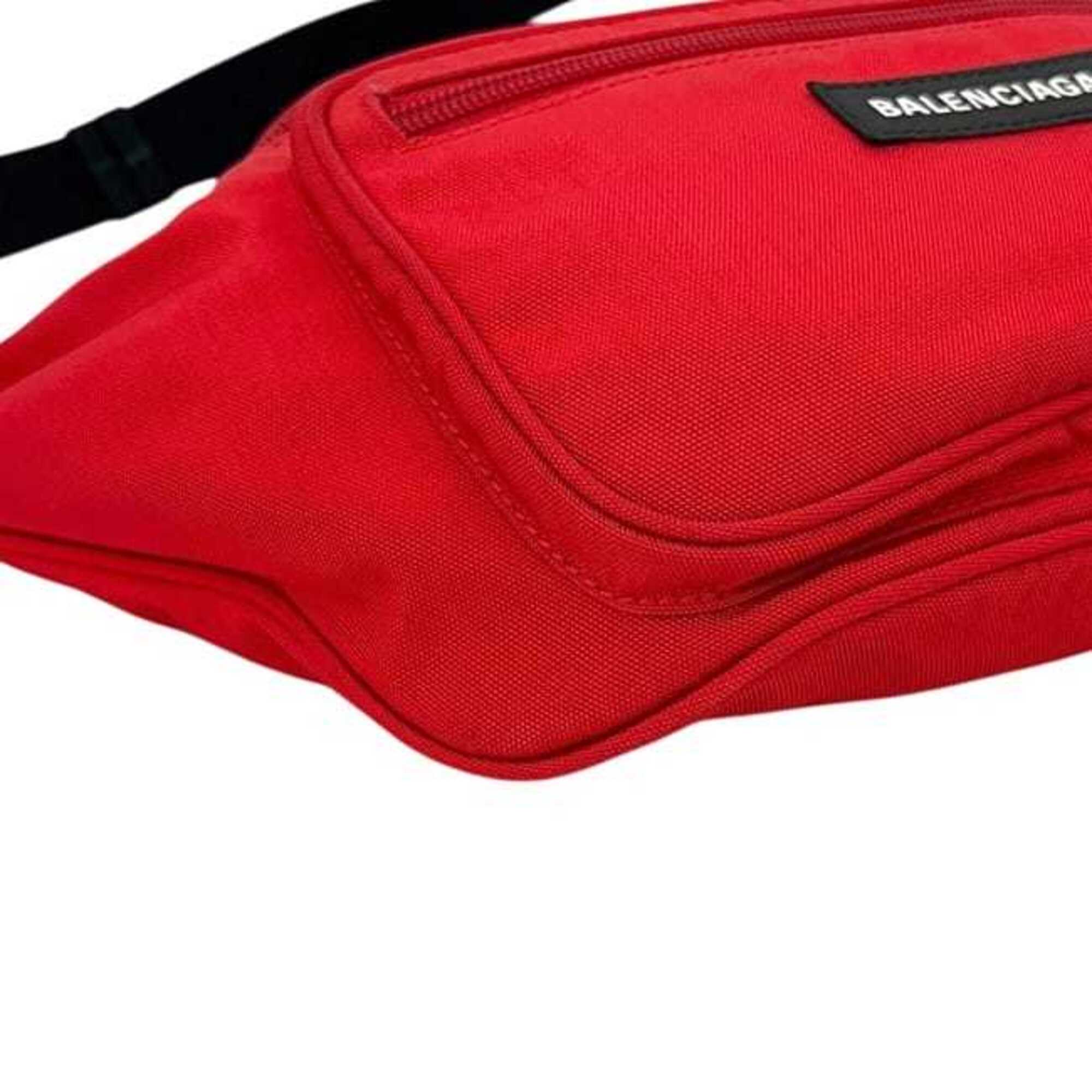 Balenciaga Red Color Canvas Sling Bag (Pre-Owned)