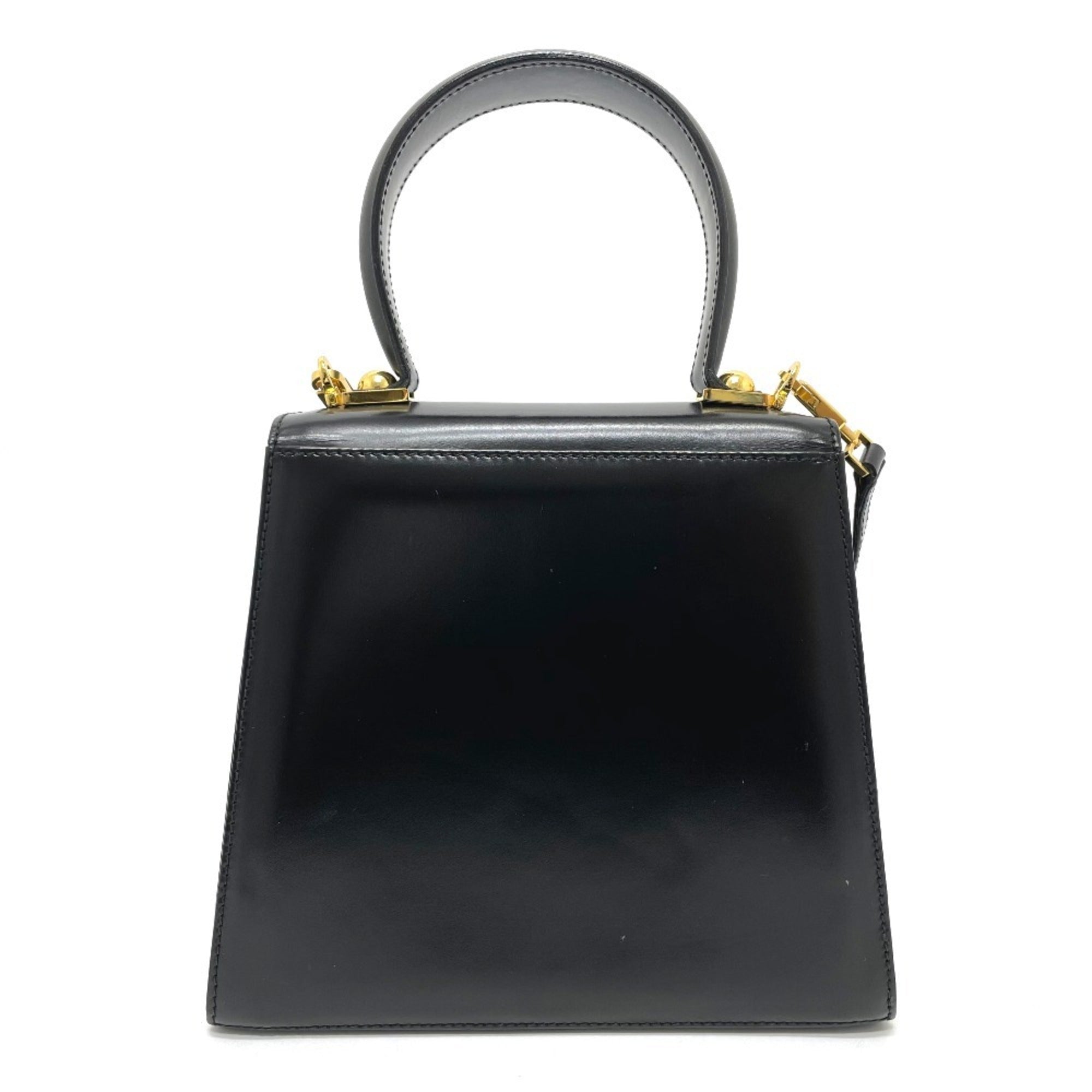 Salvatore Ferragamo Black Leather Handbag (Pre-Owned)