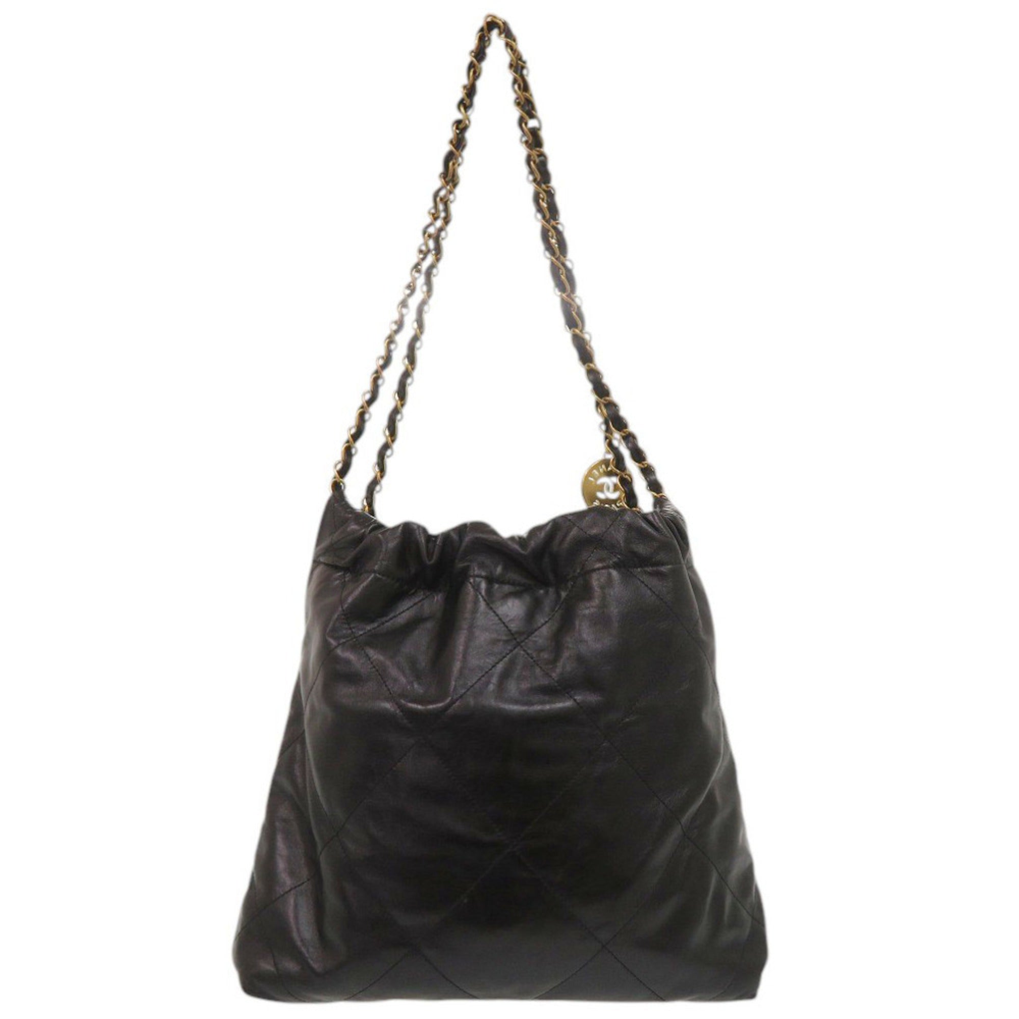 Chanel Black Leather Tote Bag (Pre-Owned)