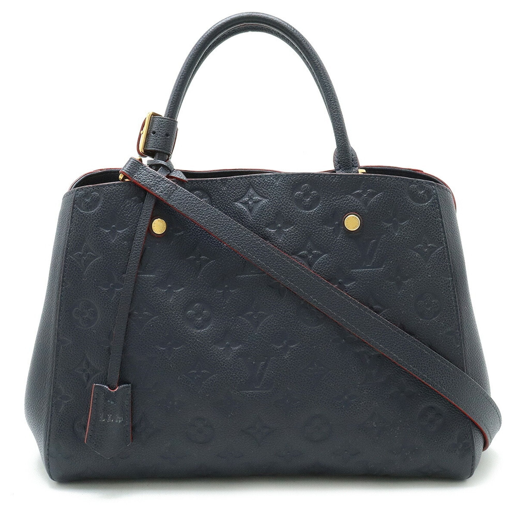 Louis Vuitton Marine Rouge Navy Red Color Monogram Empreinte Handbag Shoulder Bag (Pre-Owned)