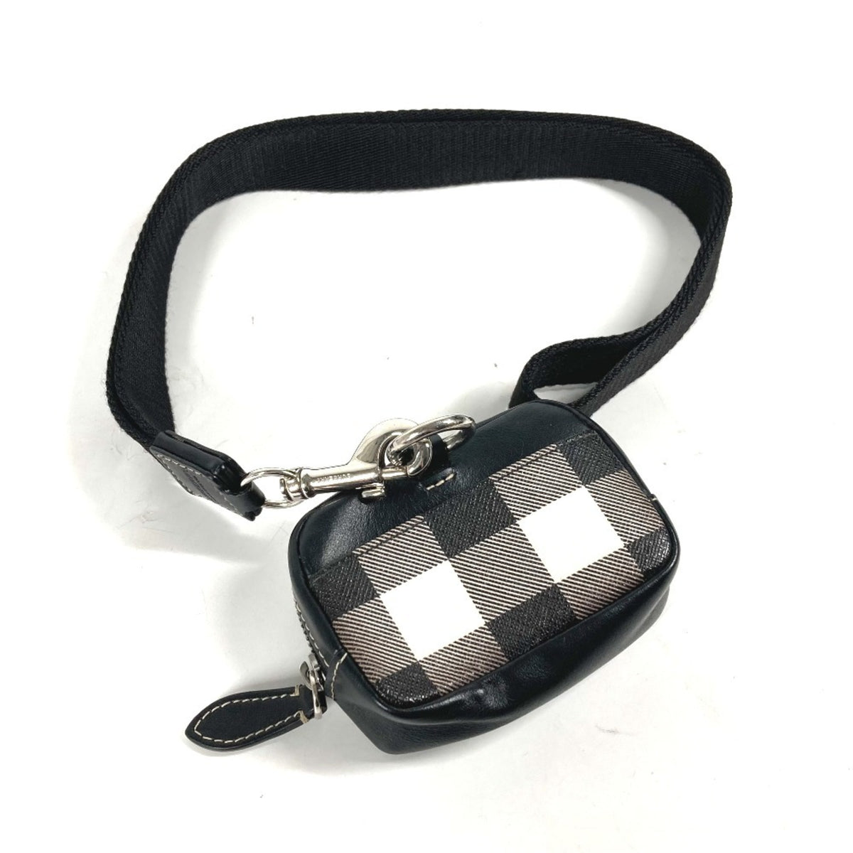 Burberry Black White Pvc Leather Coin Purse/Coin Case (Pre-Owned)