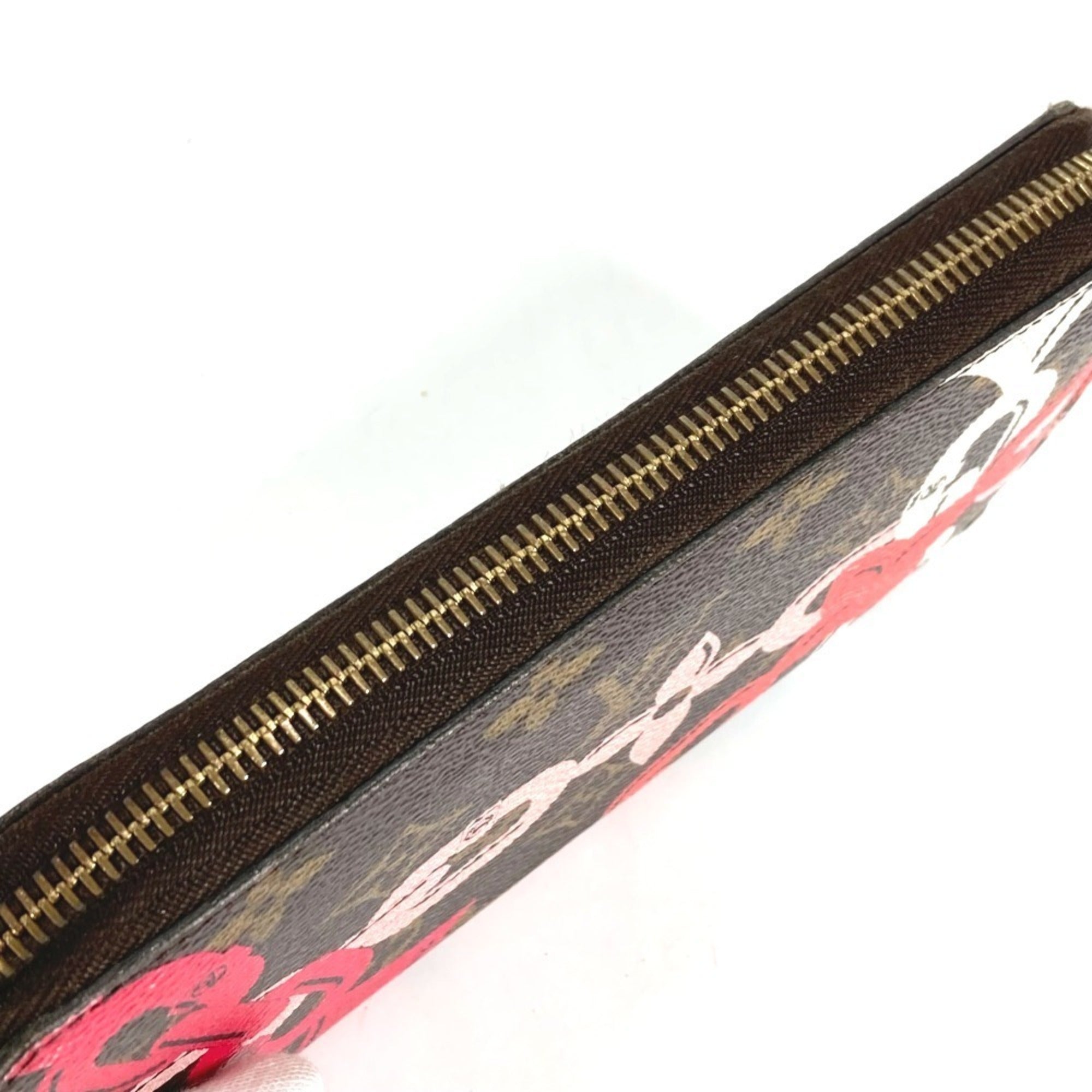 Louis Vuitton Monogram Bay Brown Pink Monogram Long Wallet (Bi-Fold) (Pre-Owned)