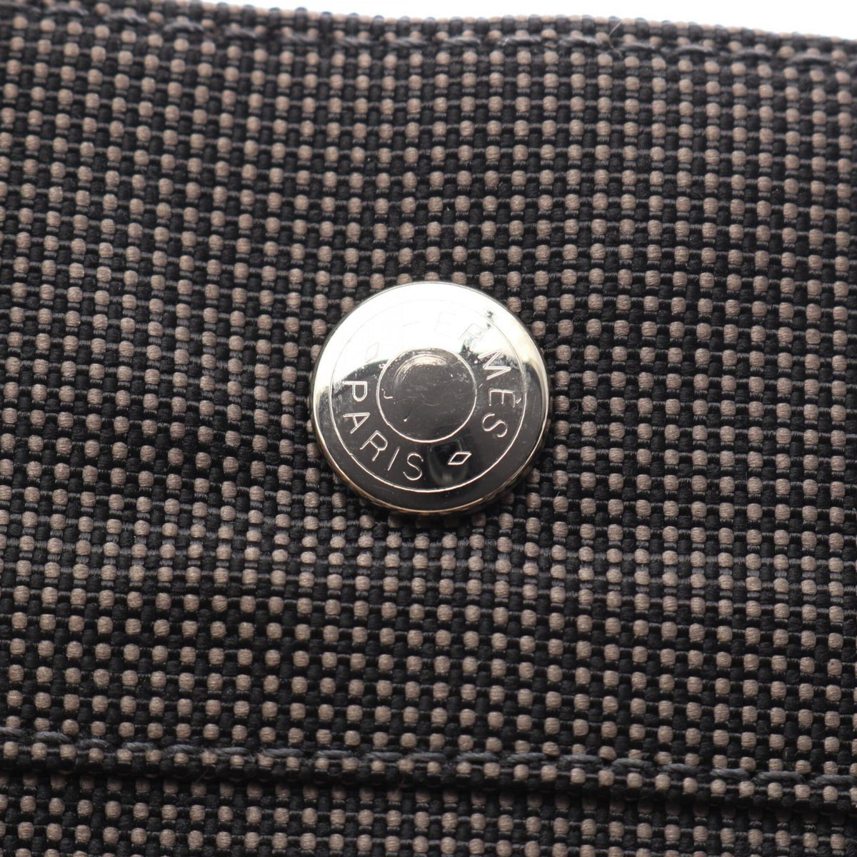 Hermes Gray Canvas Handbag Tote Bag (Pre-Owned)