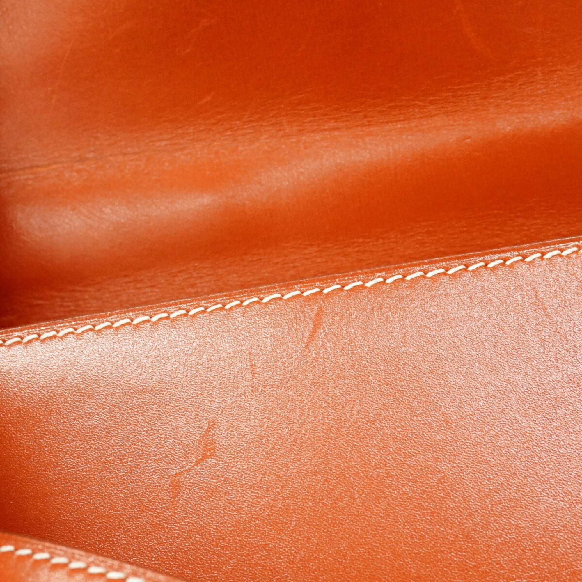 Hermes Brique Box Calf Leather Handbag (Pre-Owned)