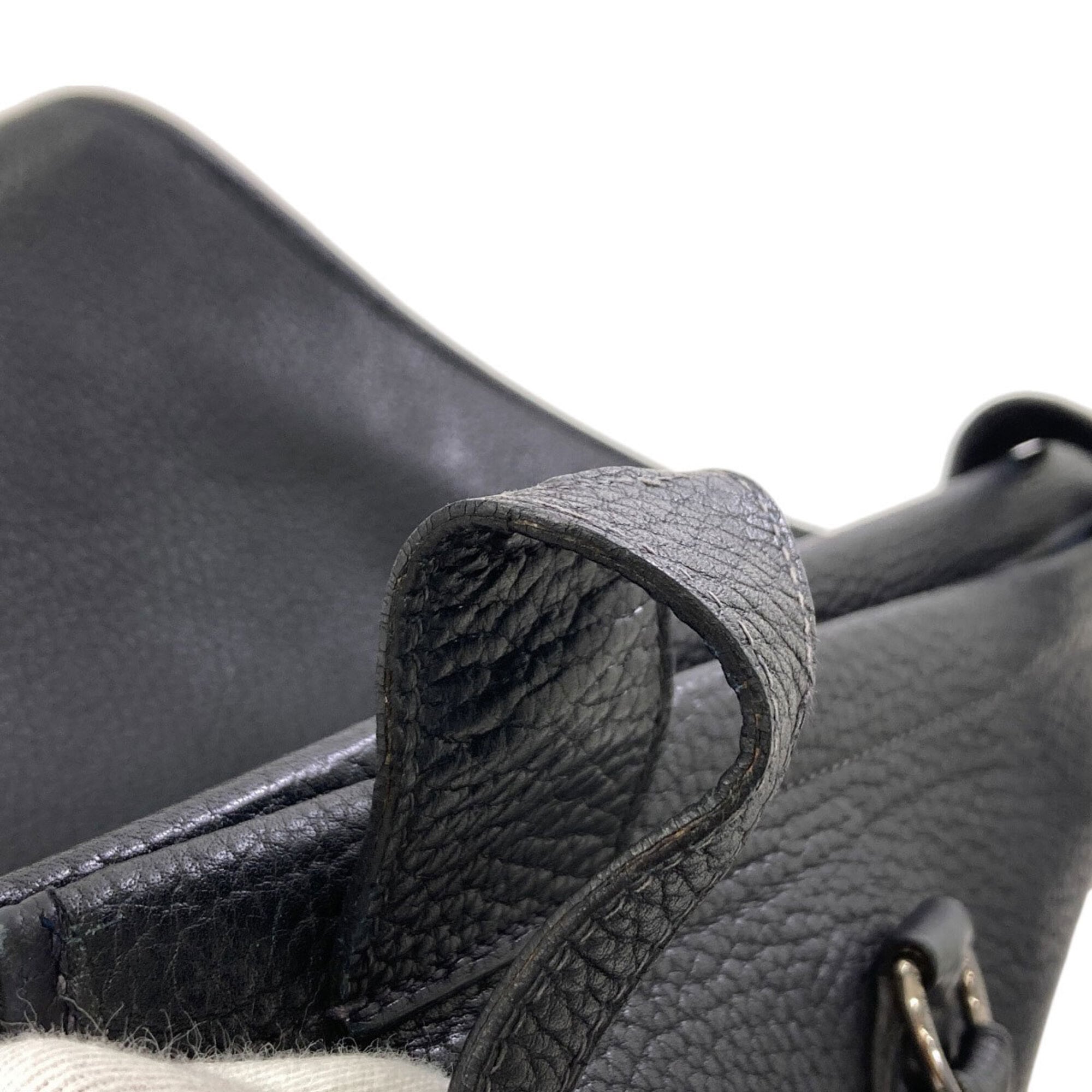 Hermes Black Leather Tote Bag (Pre-Owned)