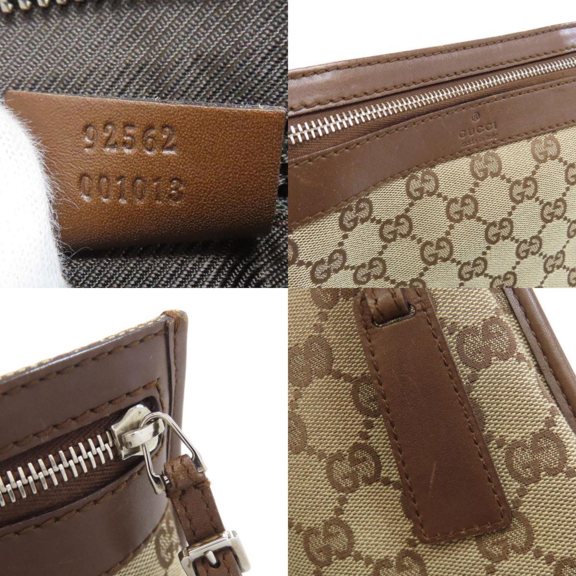Gucci Brown Canvas Shoulder Bag (Pre-Owned)