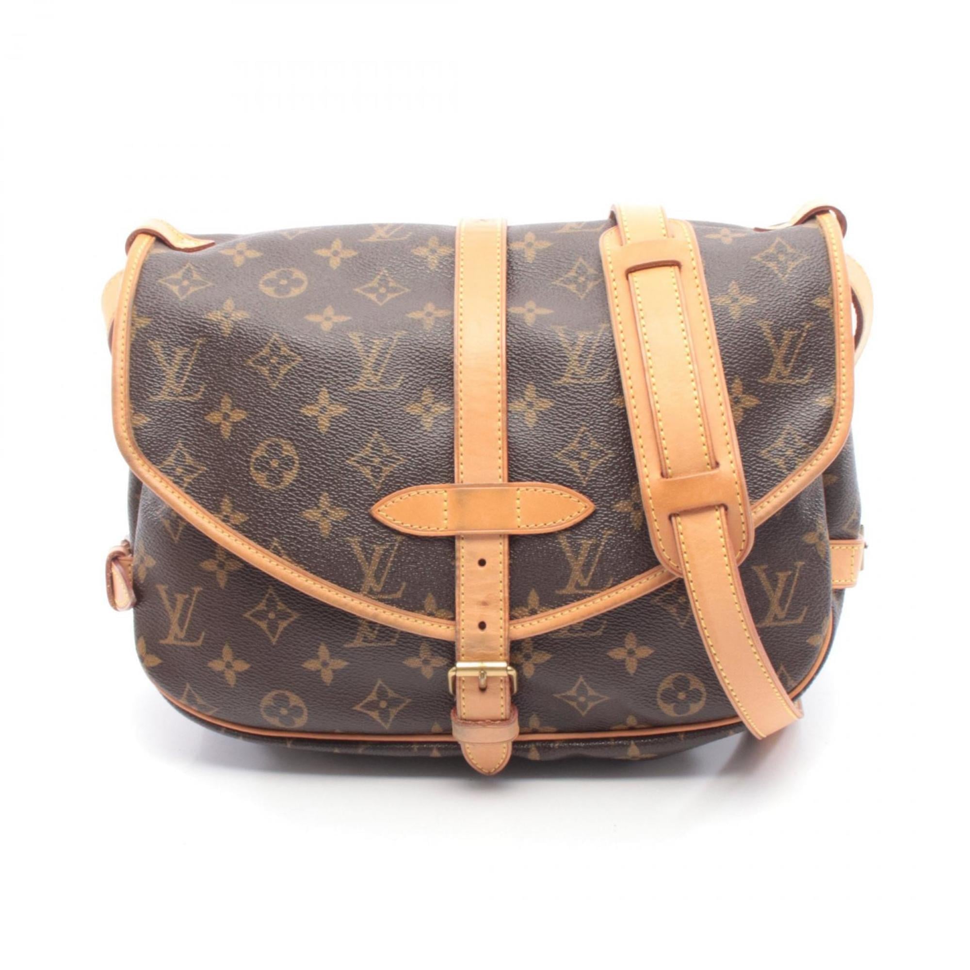 Louis Vuitton Brown Monogram Coated Canvas Leather Shoulder Bag (Pre-Owned)