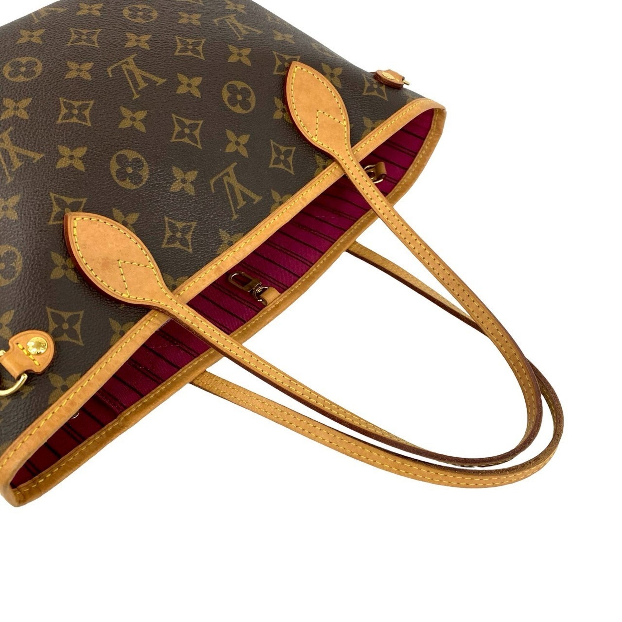 Louis Vuitton Brown Leather Pvc Handbag Tote Bag (Pre-Owned)