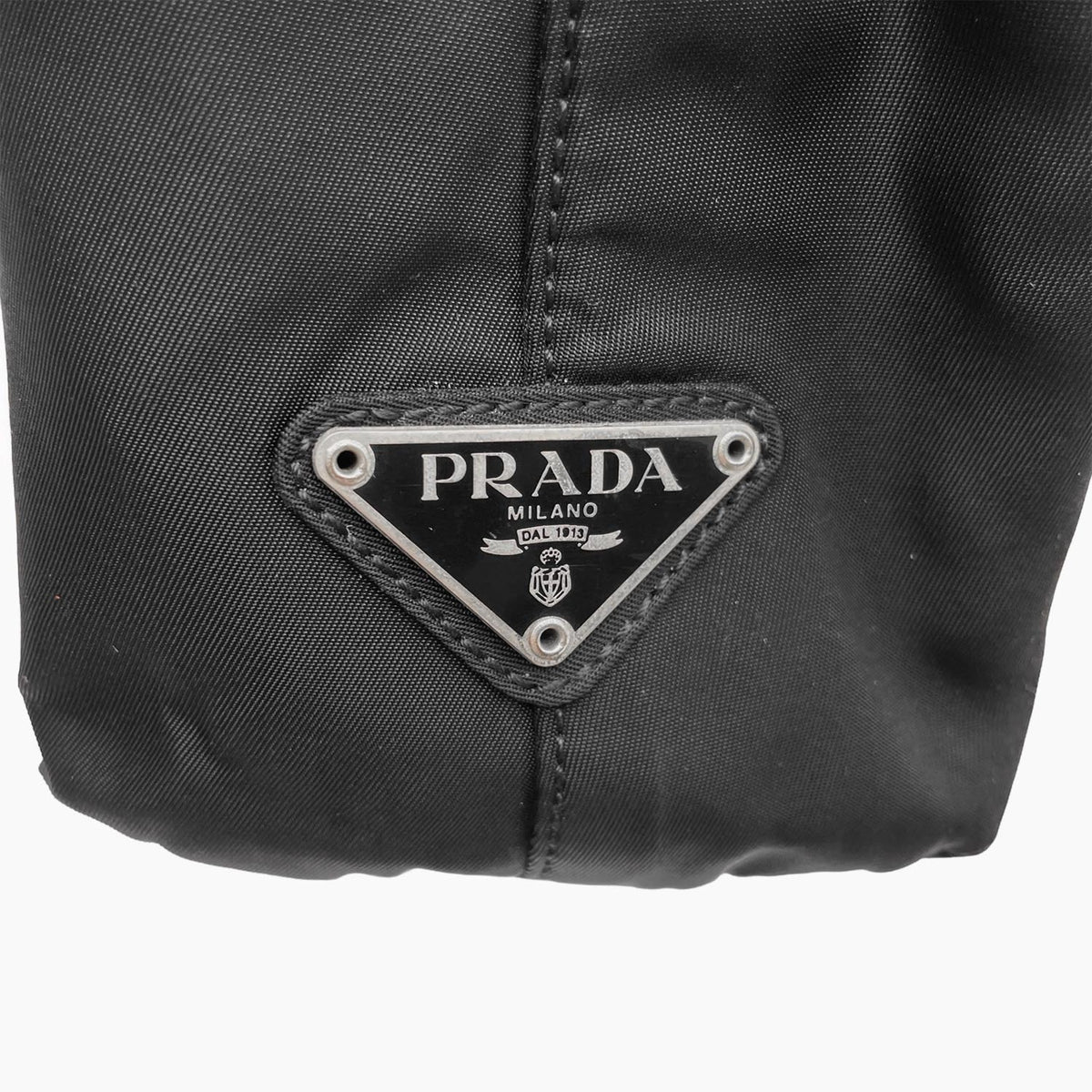 Prada Black Nylon Plastic Handbag Shoulder Bag (Pre-Owned)