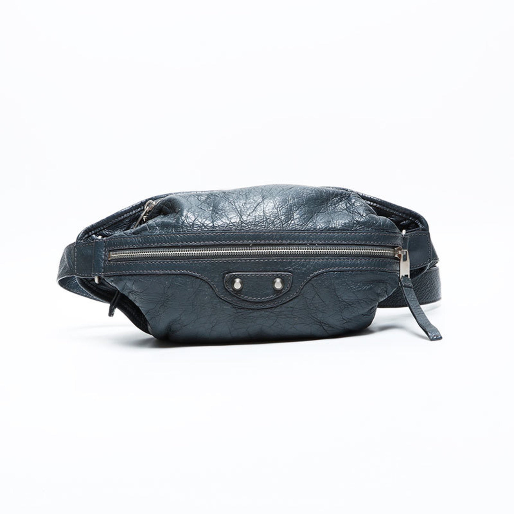 Balenciaga Gray Leather Fanny Pack (Pre-Owned)