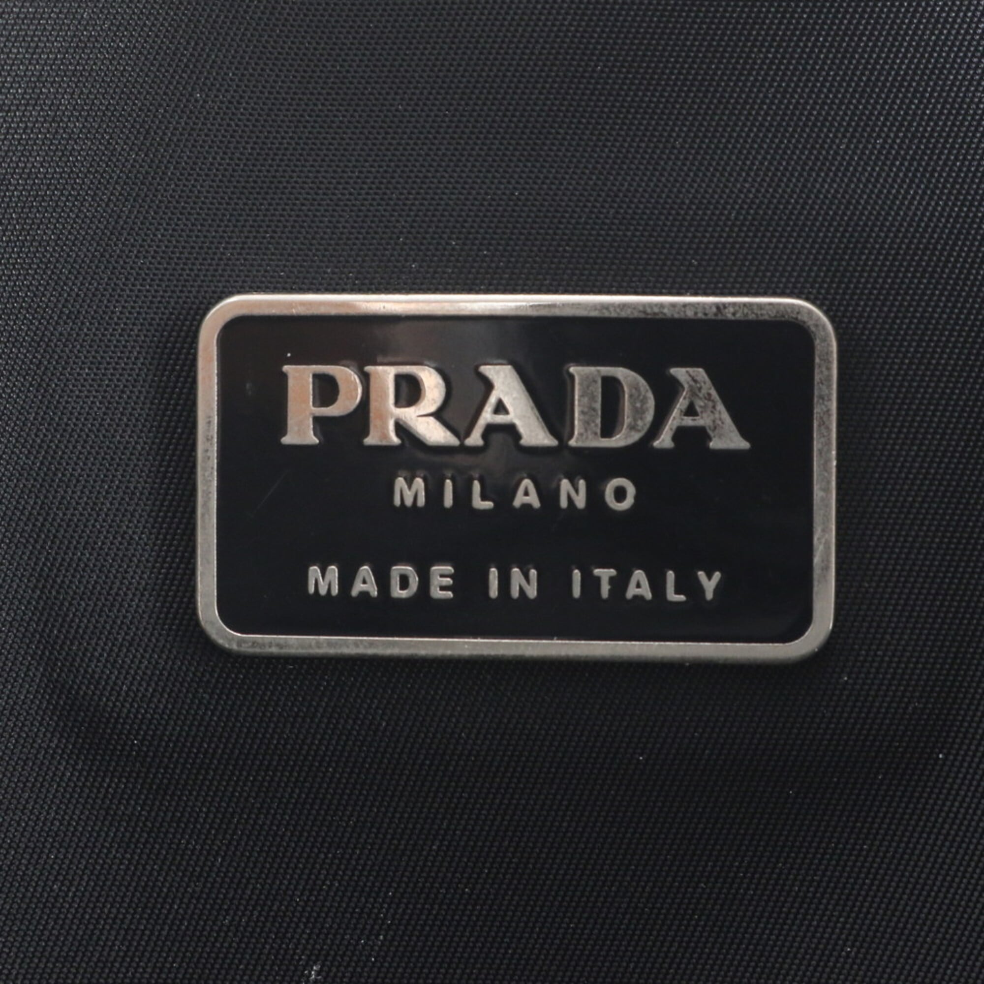 Prada Black White Nylon Backpack Handbag (Pre-Owned)