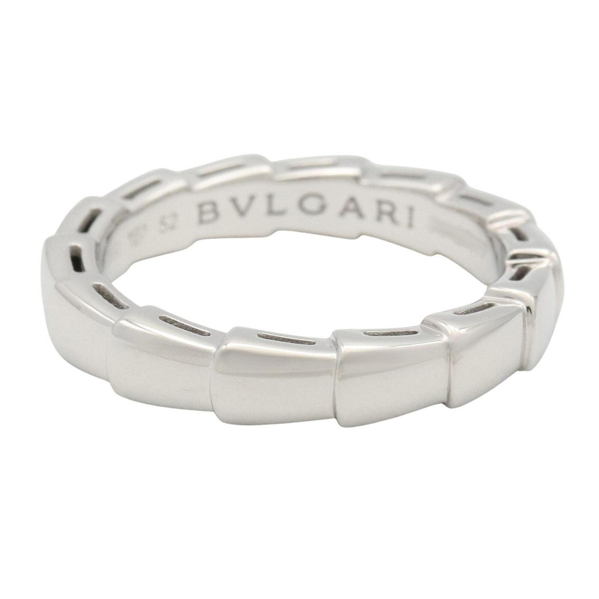 Bvlgari Silver White Gold (18K) Band Ring (Pre-Owned)