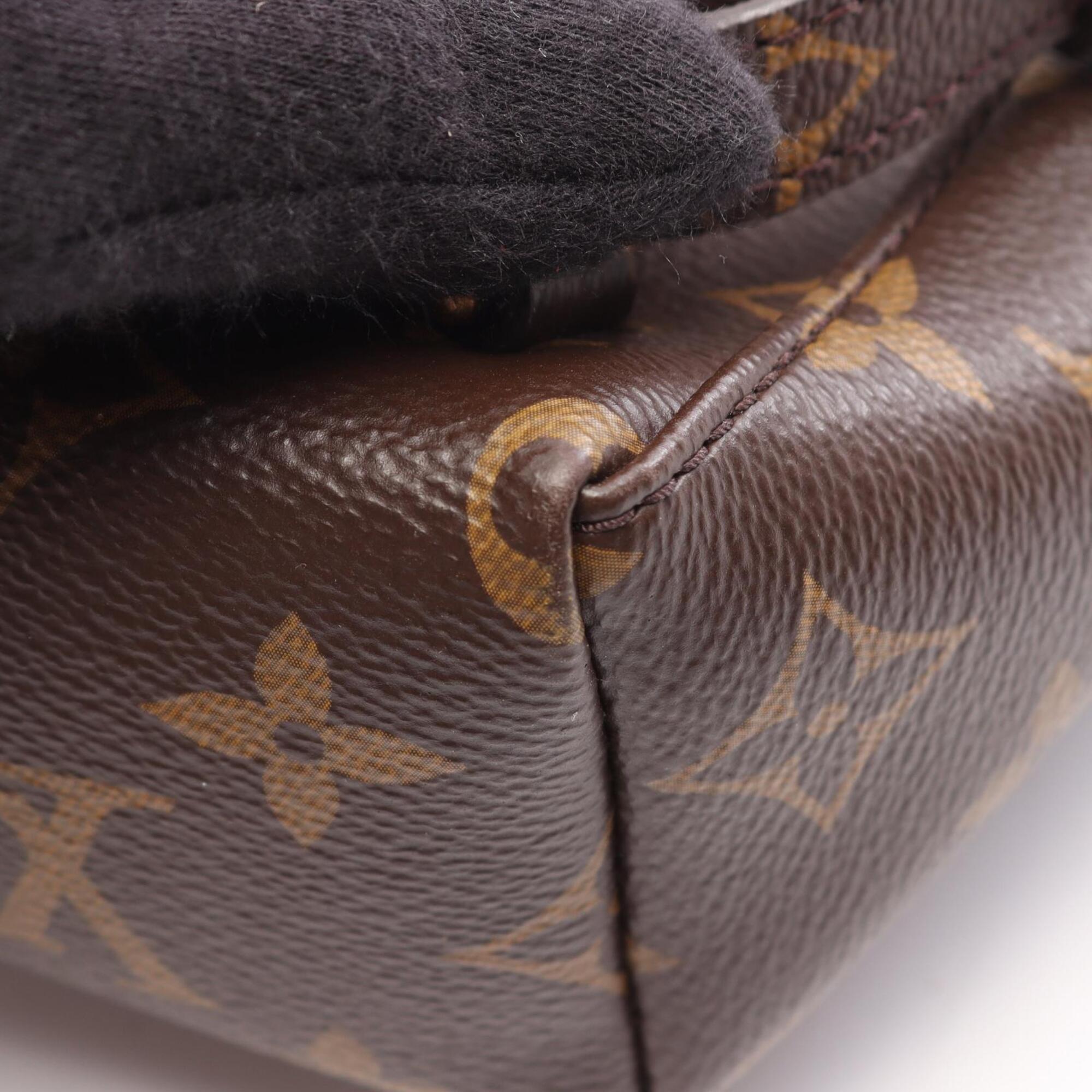 Louis Vuitton Brown Pvc Coated Canvas Leather Backpack Handbag (Pre-Owned)