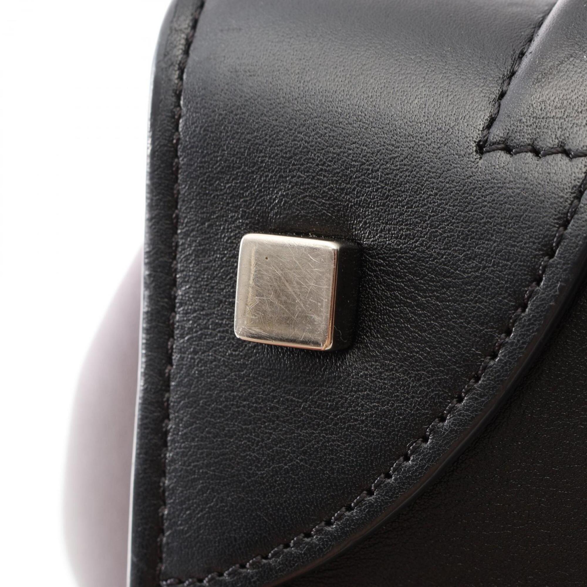 Celine Black Blue Brown Leather Handbag (Pre-Owned)