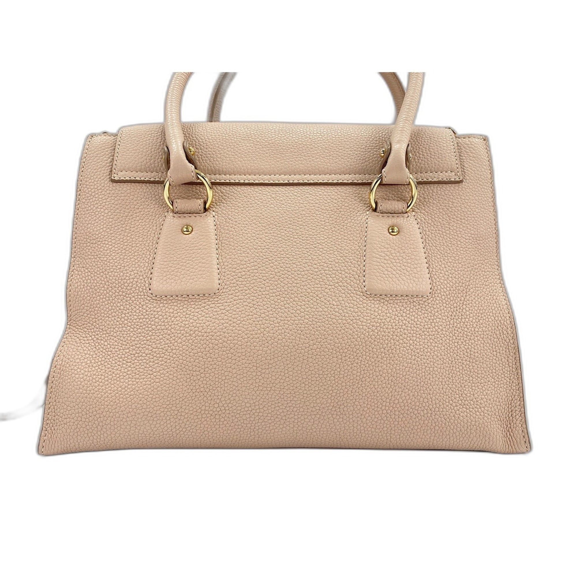 Salvatore Ferragamo Beige Canvas Handbag (Pre-Owned)