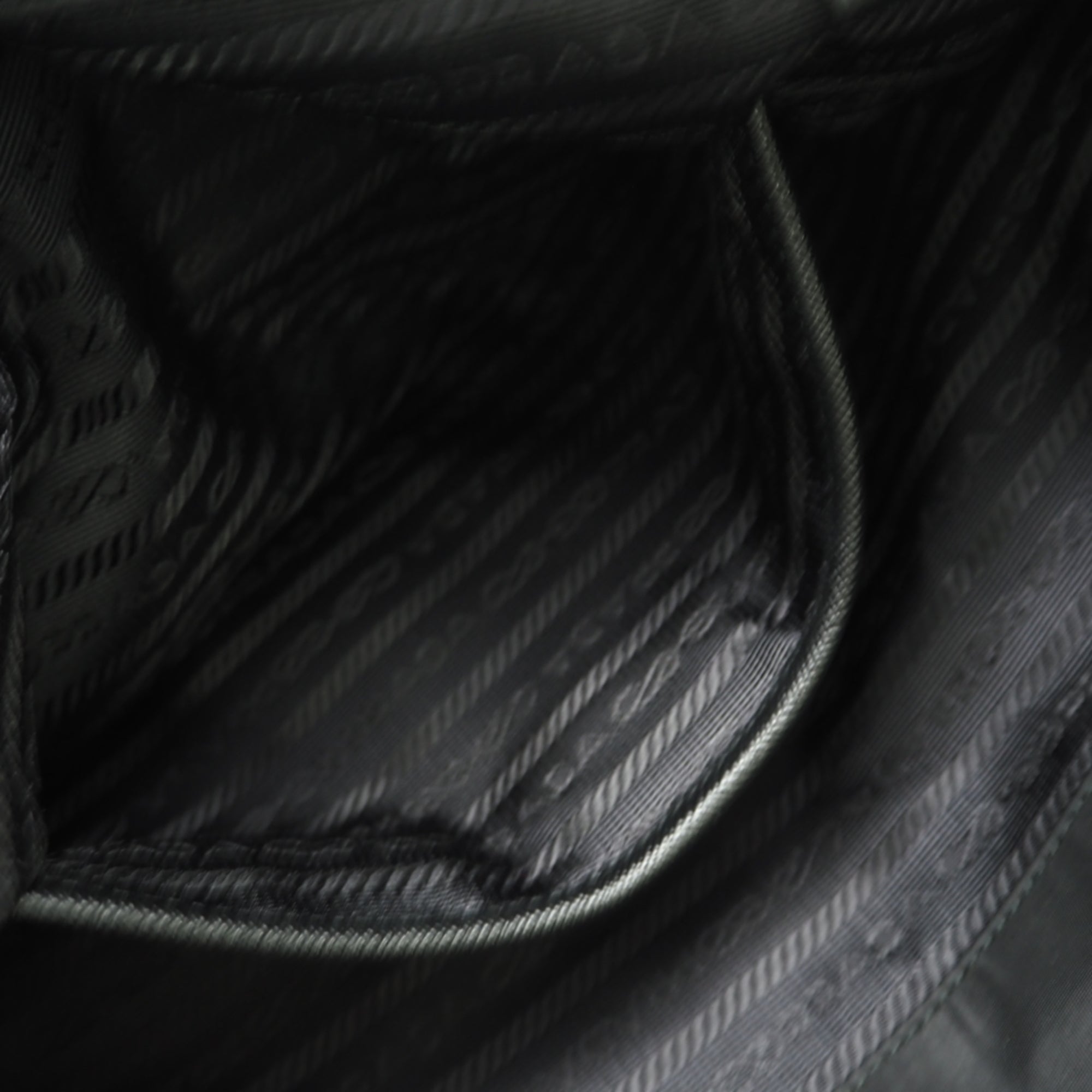 Prada Black Nylon Leather Tote Bag (Pre-Owned)