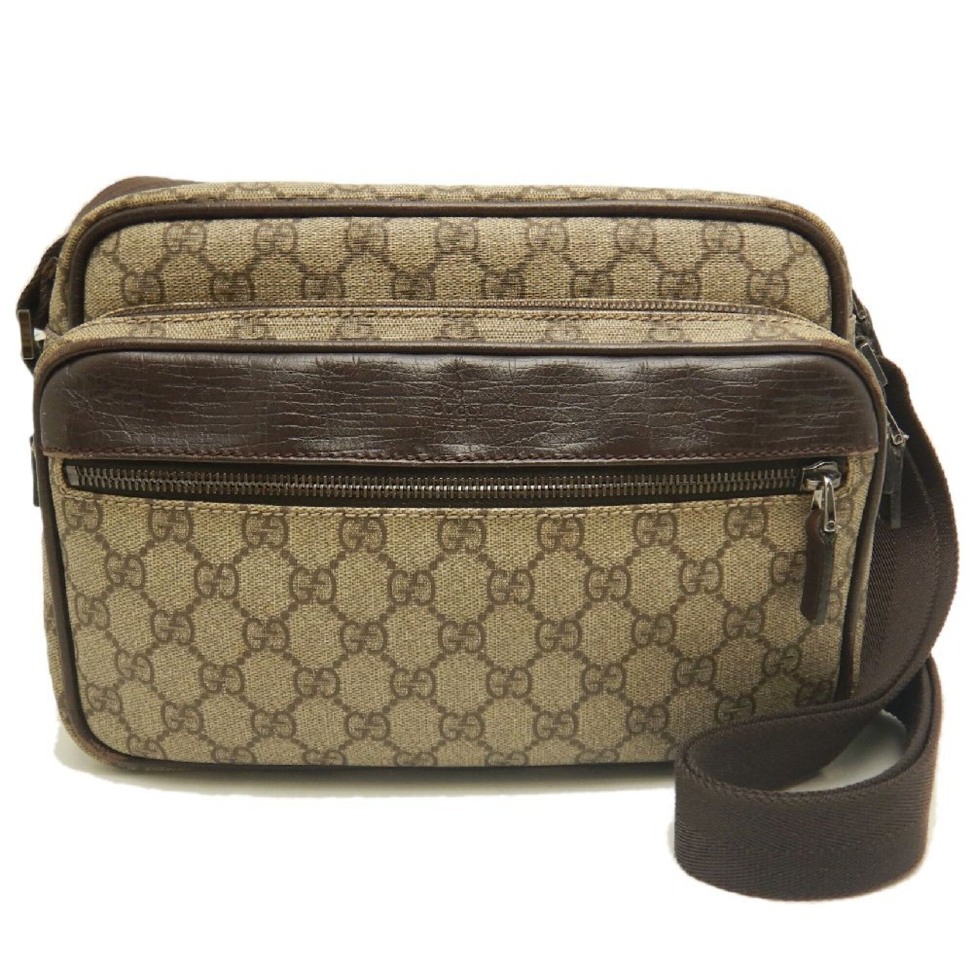 Gucci Brown Gg Supreme Shoulder Bag (Pre-Owned)