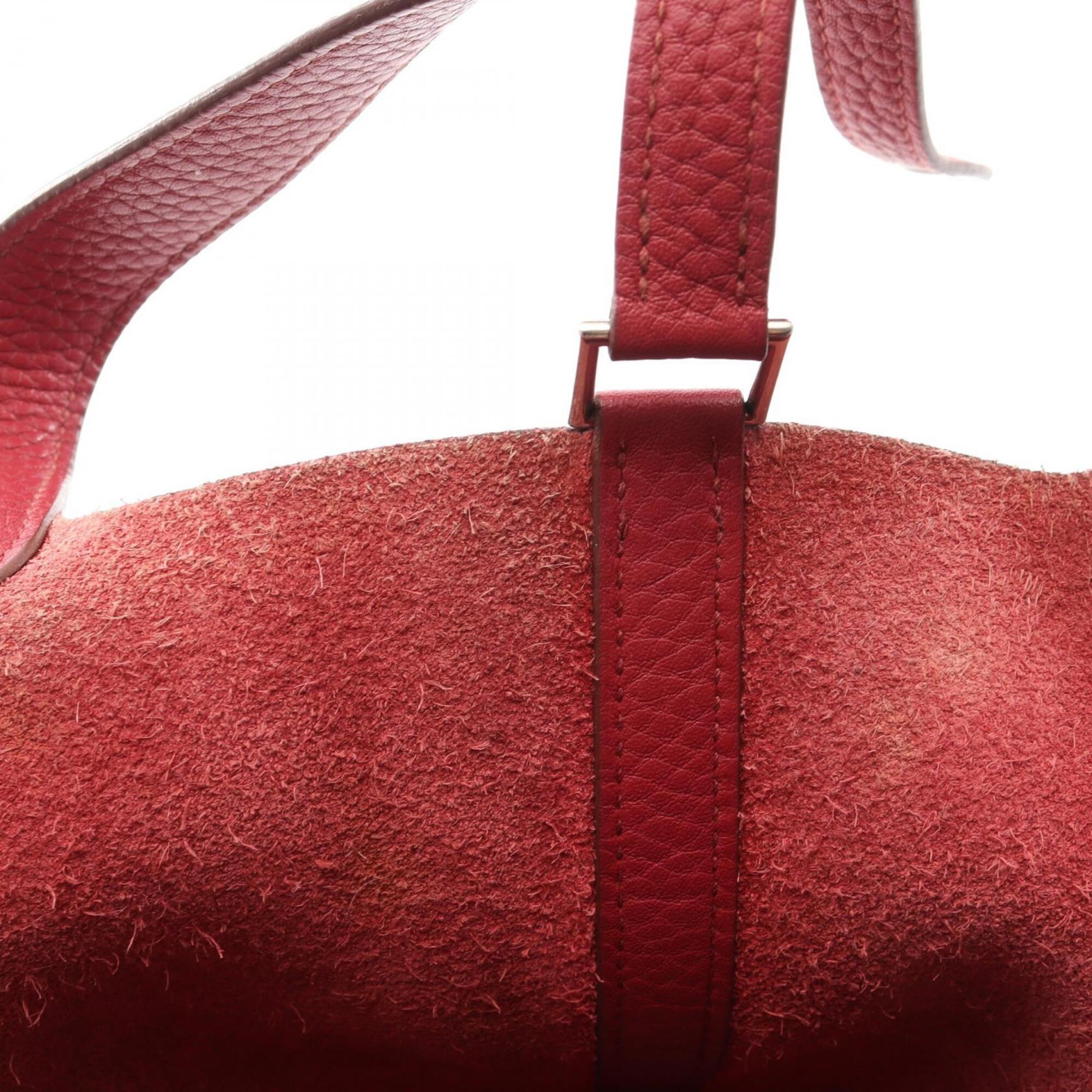 Hermes Bordeaux Taurillon Clemence Leather Handbag (Pre-Owned)