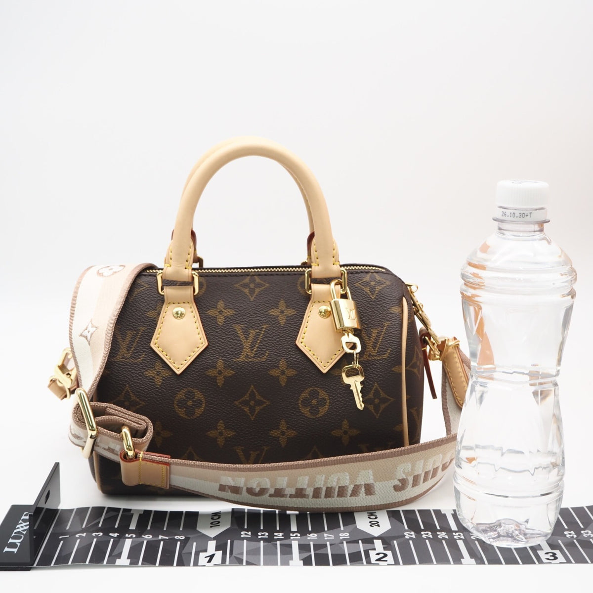 Louis Vuitton Monogram Beige Brown Coated Canvas Leather Handbag (Pre-Owned)