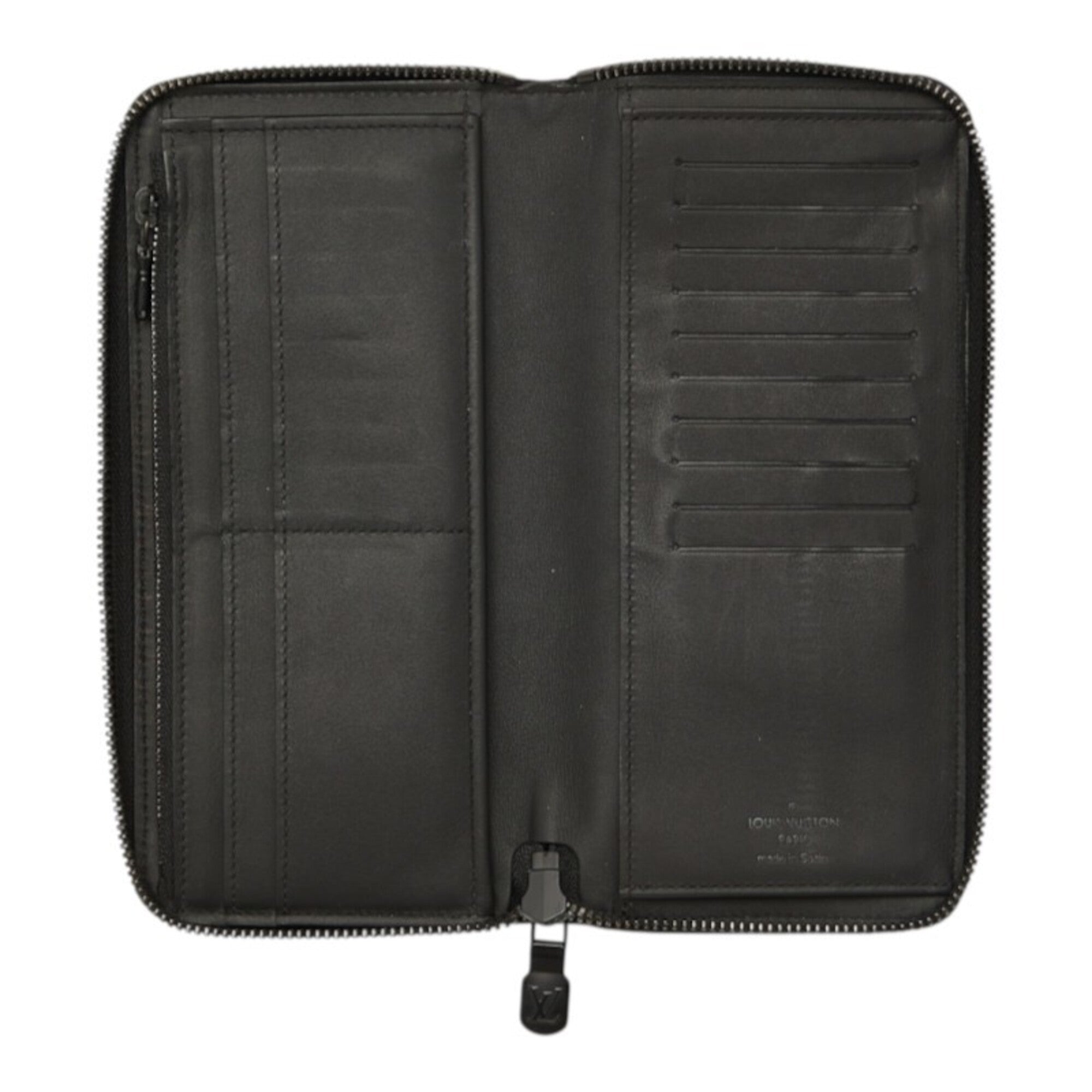 Louis Vuitton Black Monogram Leather Coin Purse/Coin Case (Pre-Owned)