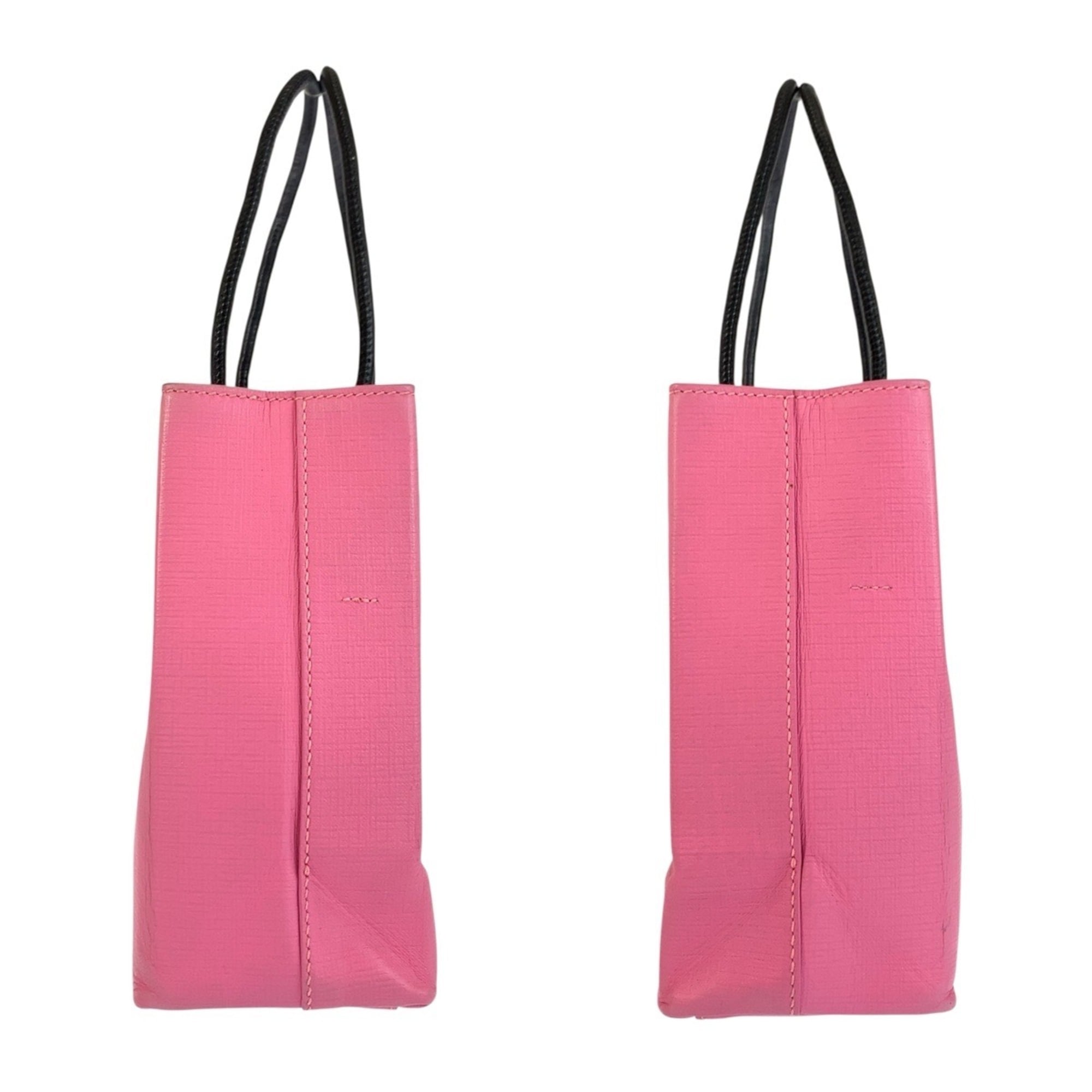 Balenciaga Black Pink Leather Shoulder Bag Tote Bag (Pre-Owned)