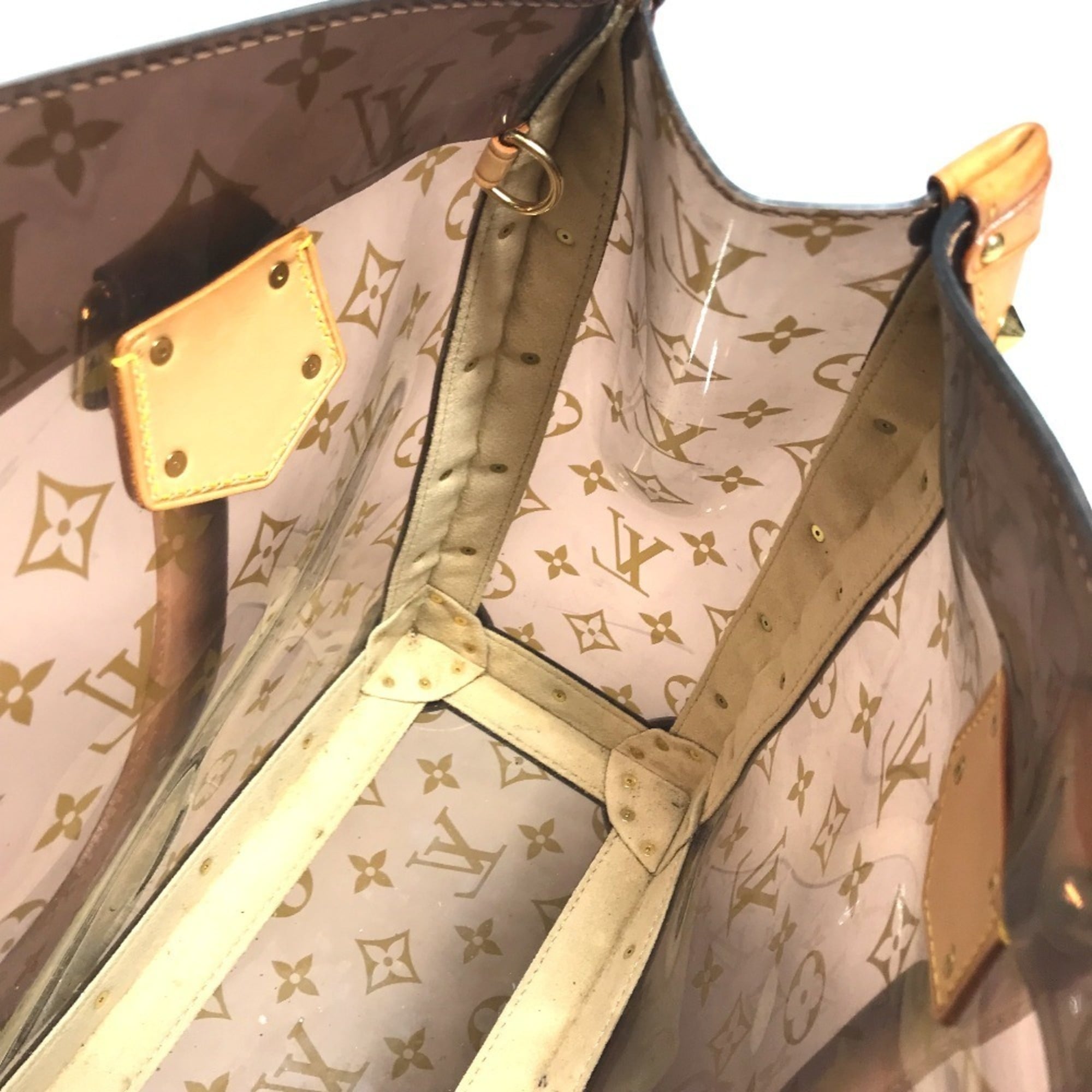 Louis Vuitton Brown Monogram Vinyl Leather Beach Bag Shoulder Bag Tote Bag (Pre-Owned)