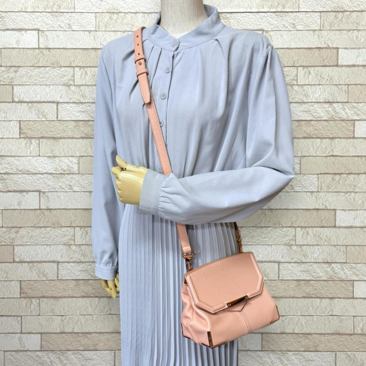 Alexander Wang Pink Pink Beige Leather Shoulder Bag (Pre-Owned)
