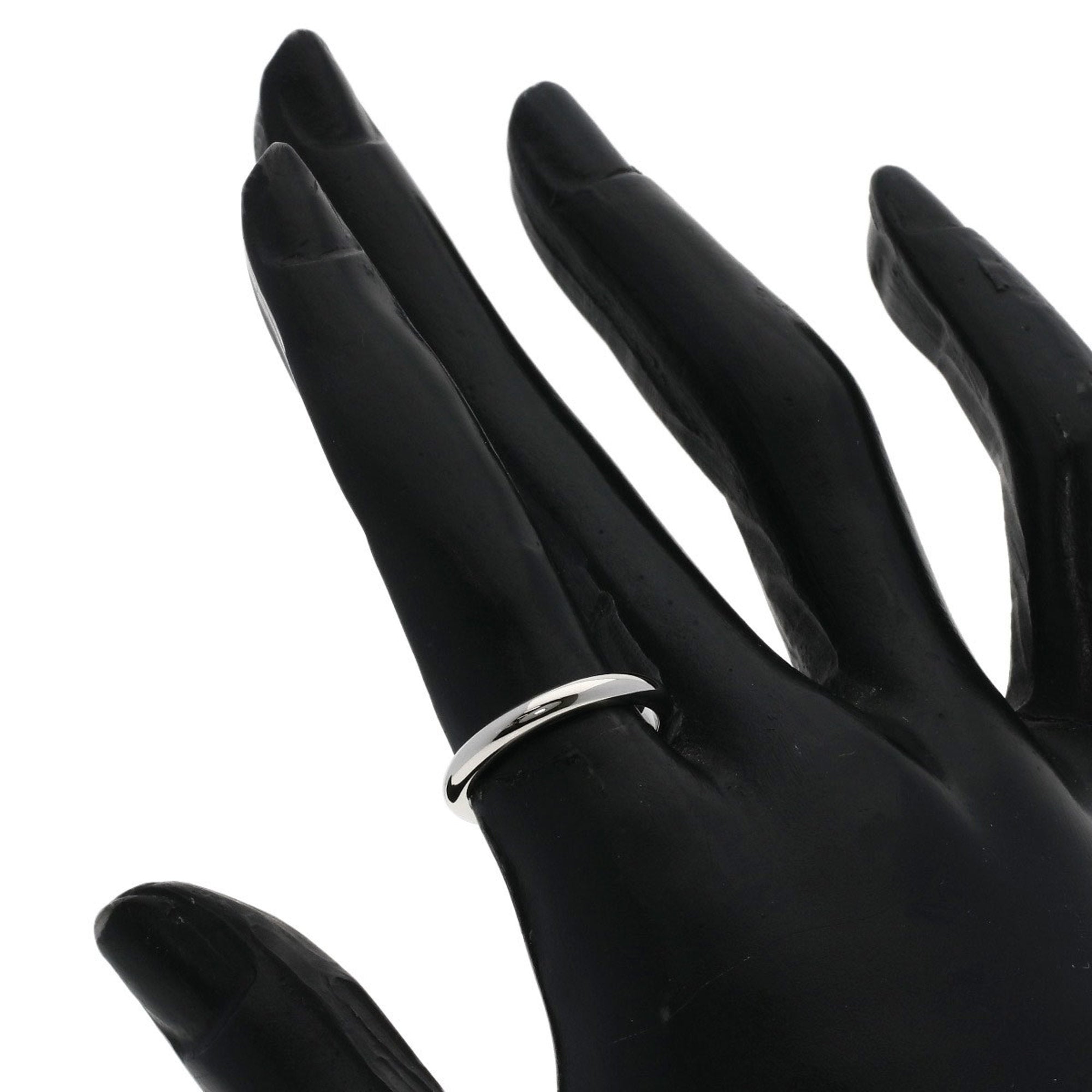 Bvlgari Silver Platinum 950 Band Ring (Pre-Owned)