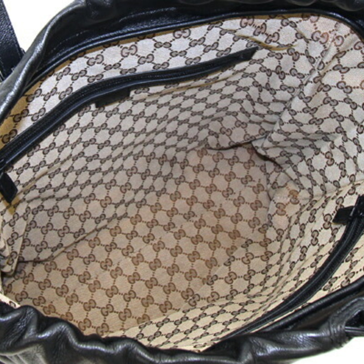 Gucci Black Leather Tote Bag (Pre-Owned)