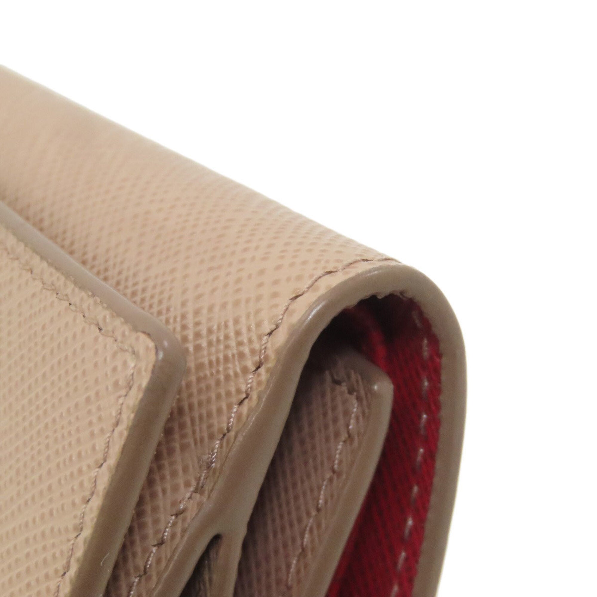 Prada Saffiano Beige Saffiano Wallet (Bi-Fold) (Pre-Owned)