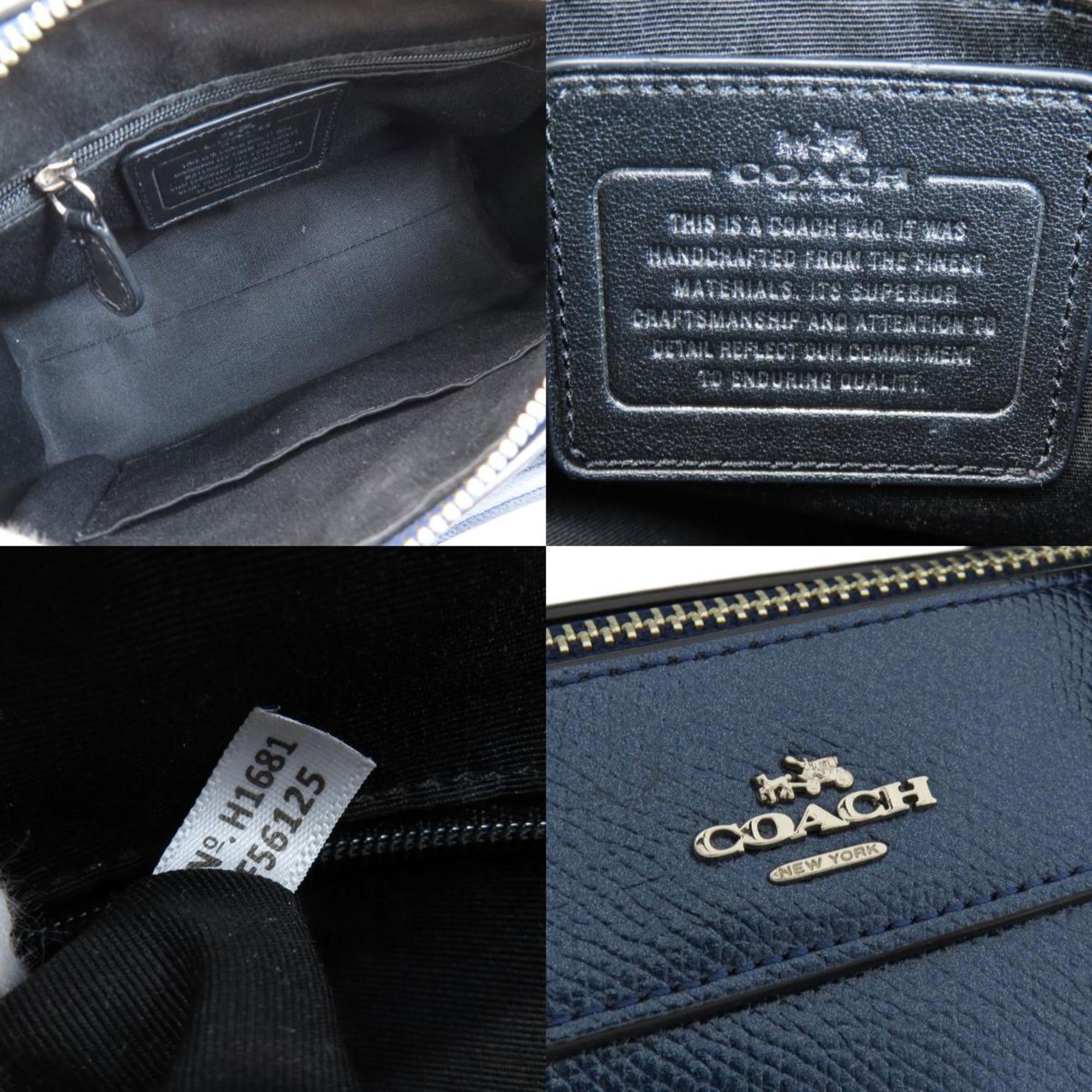Coach Blue Metallic Leather Handbag (Pre-Owned)