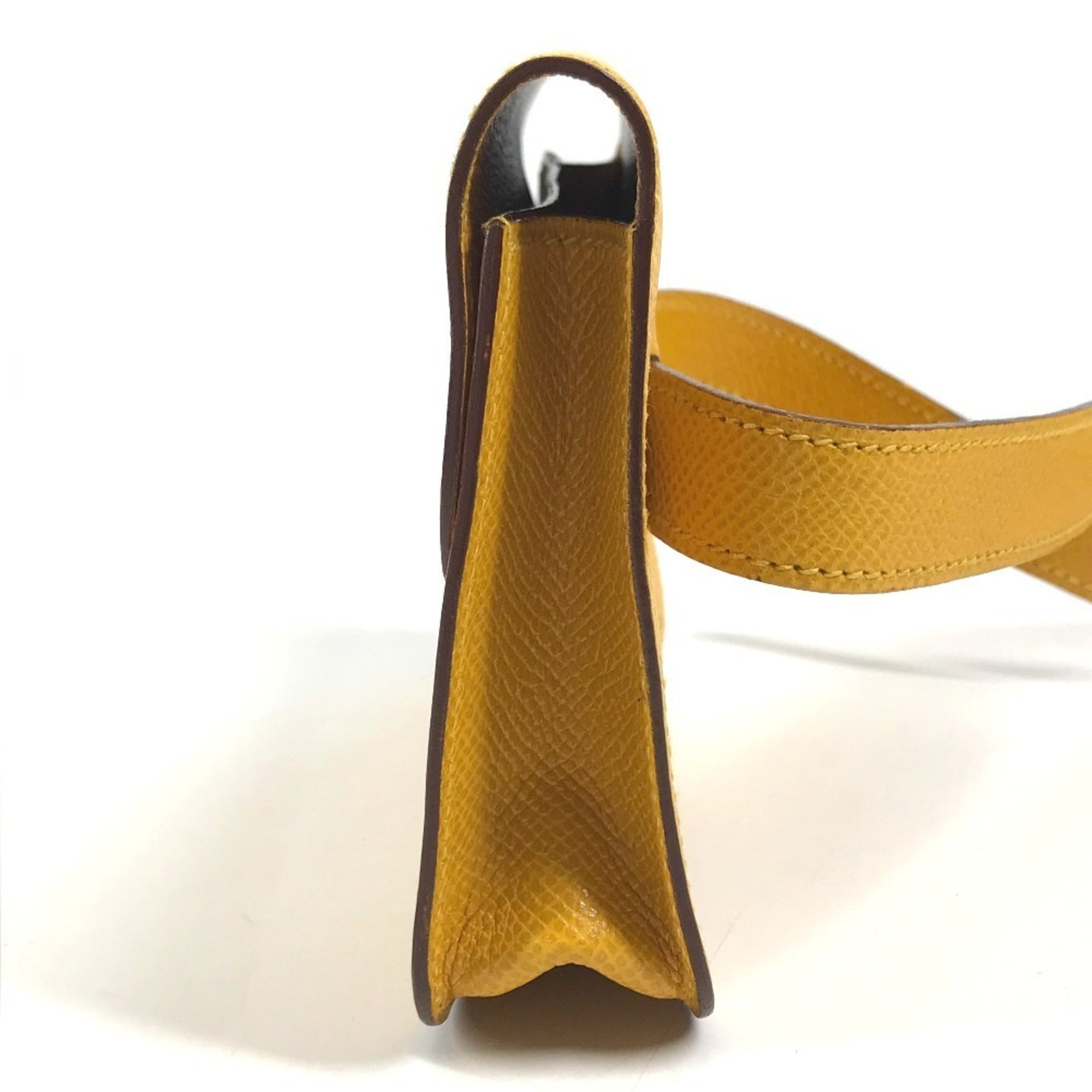 Hermes Yellow Courchevel Leather Fanny Pack Pochette Sling Bag (Pre-Owned)