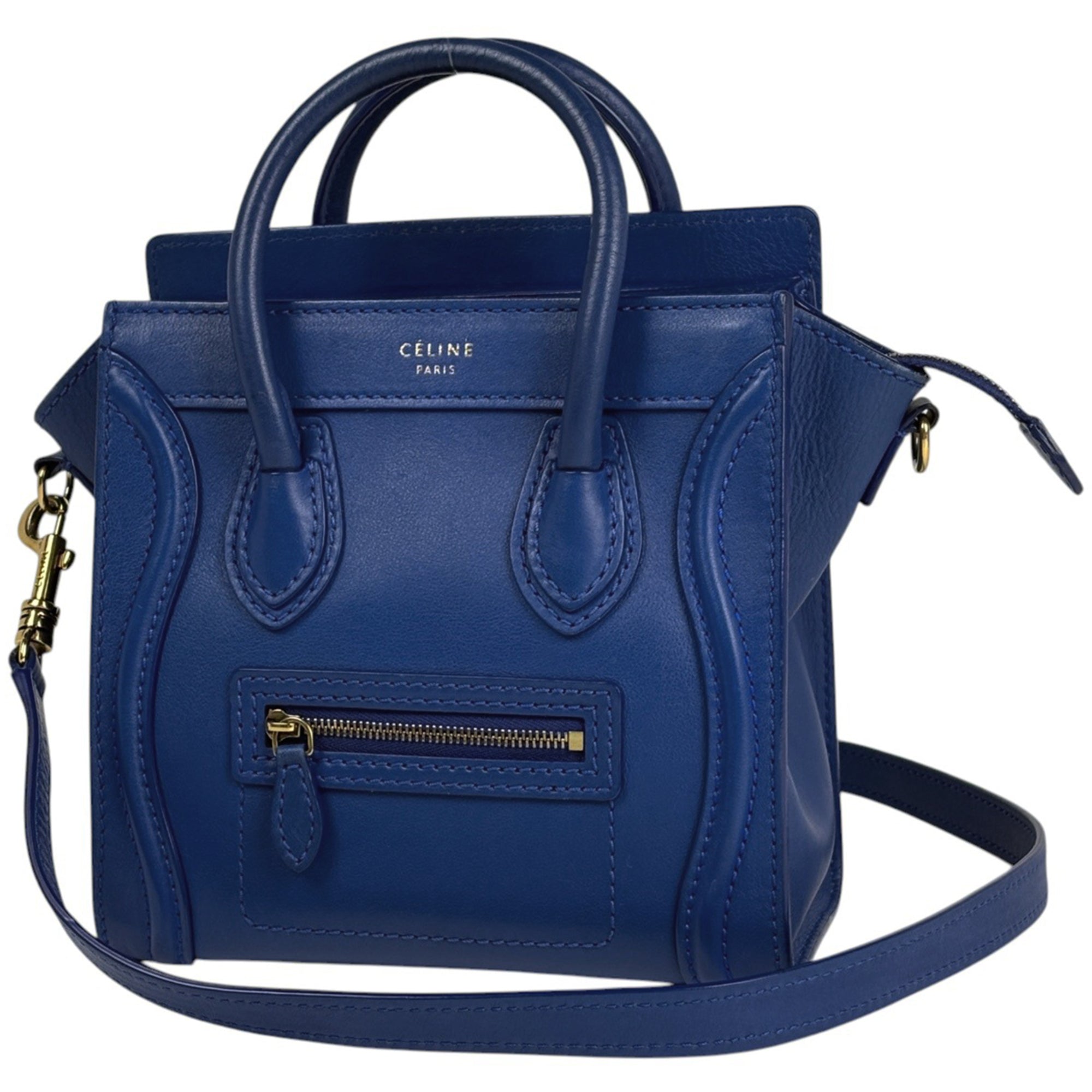 Celine Blue Leather Handbag (Pre-Owned)