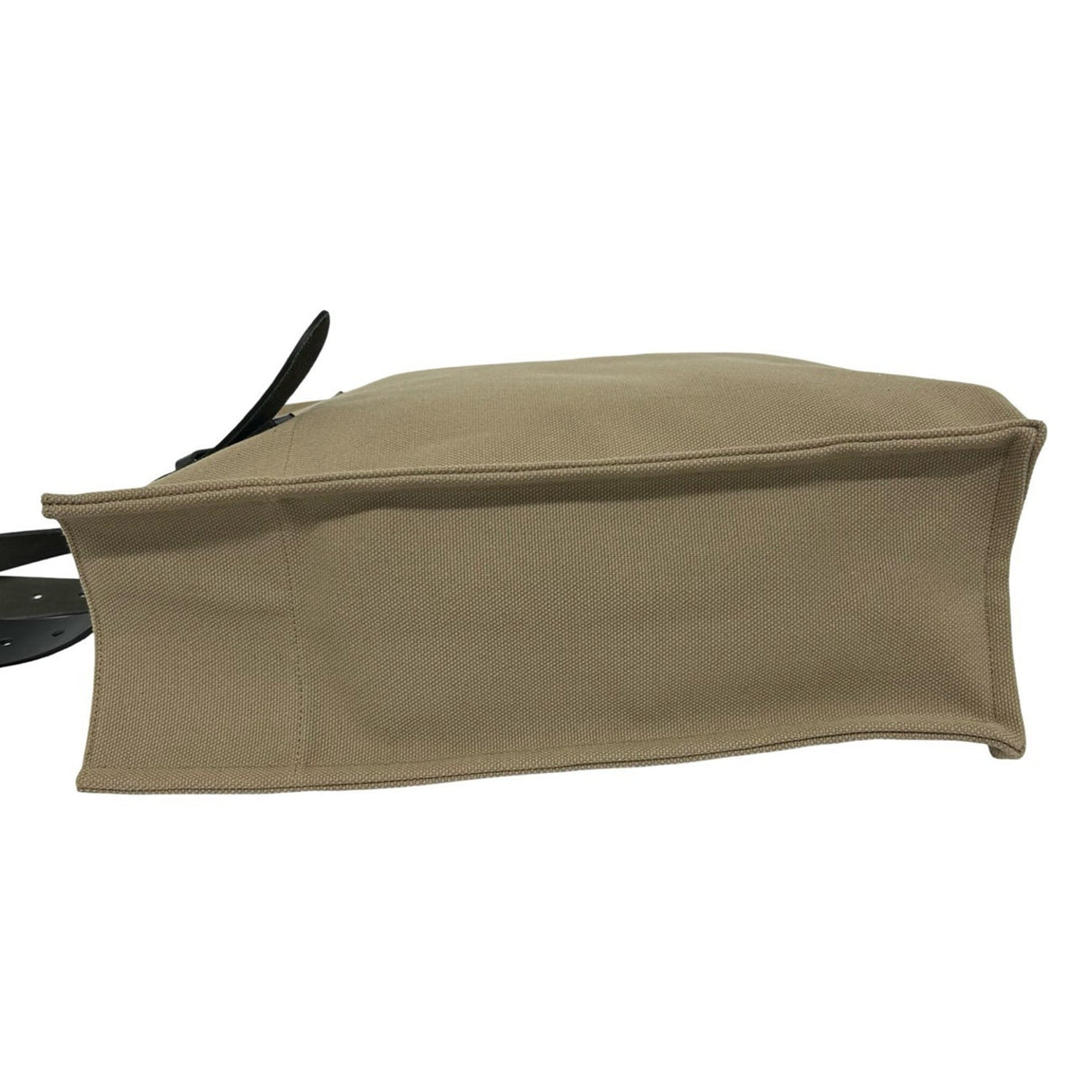 Hermes Black Brown Canvas Tote Bag (Pre-Owned)