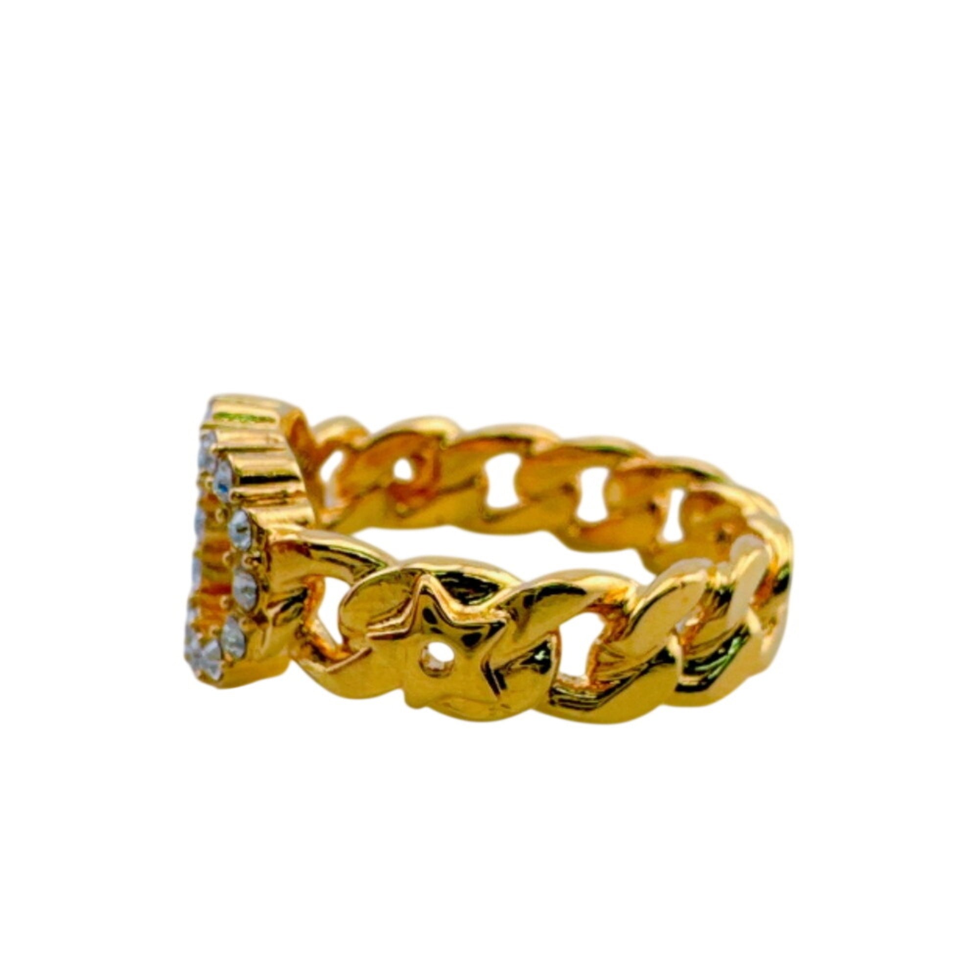 Christian Dior Gold Rhinestone (Pre-Owned)