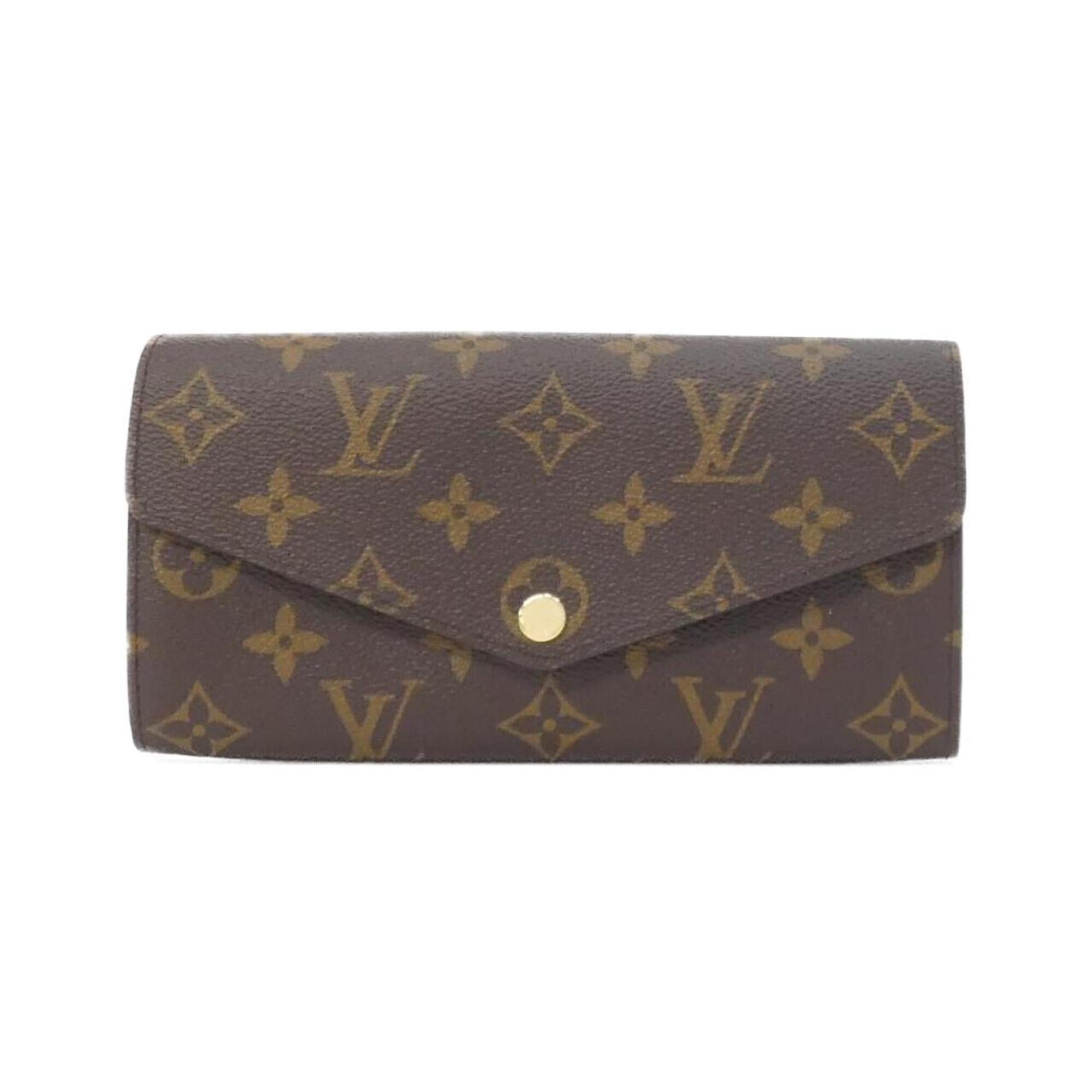 Louis Vuitton Brown Coated Canvas Long Wallet (Bi-Fold) (Pre-Owned)