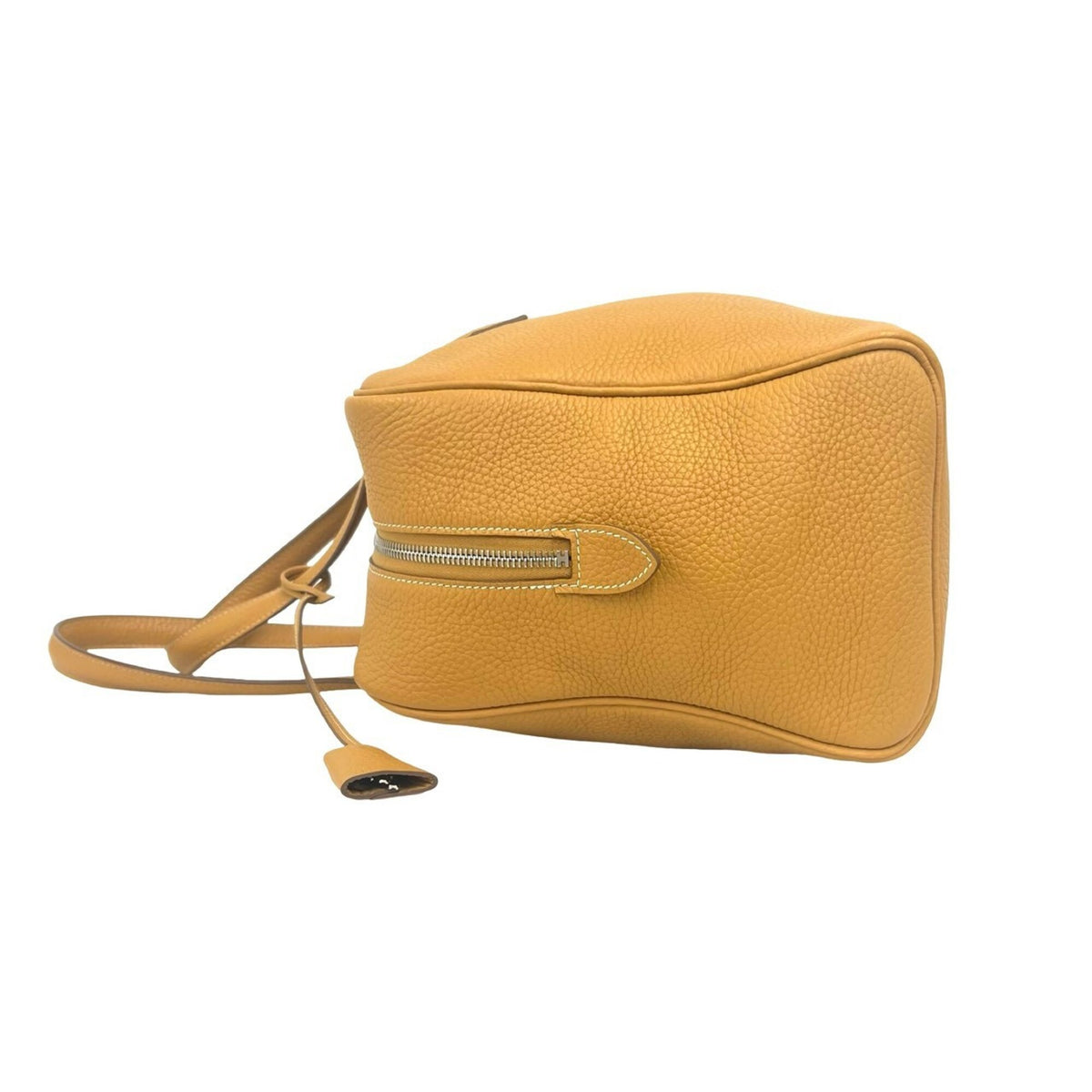 Hermes Brown Taurillon Clemence Leather Boston Bag Handbag (Pre-Owned)