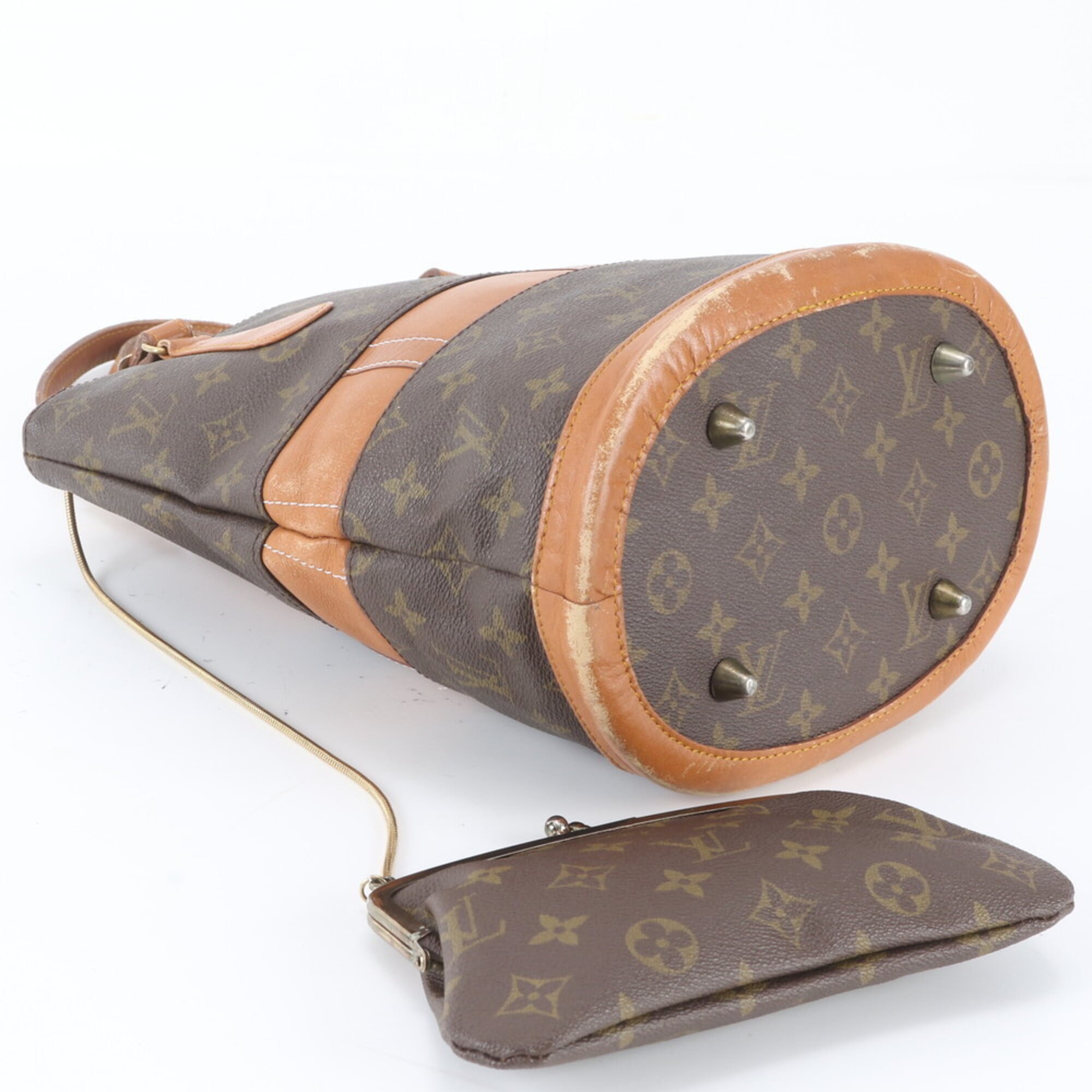 Louis Vuitton Brown Monogram Leather Coated Canvas Handbag Tote Bag (Pre-Owned)