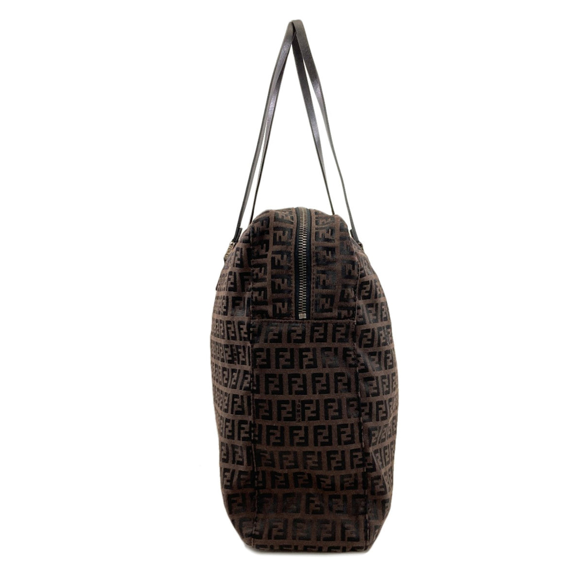 Fendi Zucchino Brown Canvas Tote Bag (Pre-Owned)