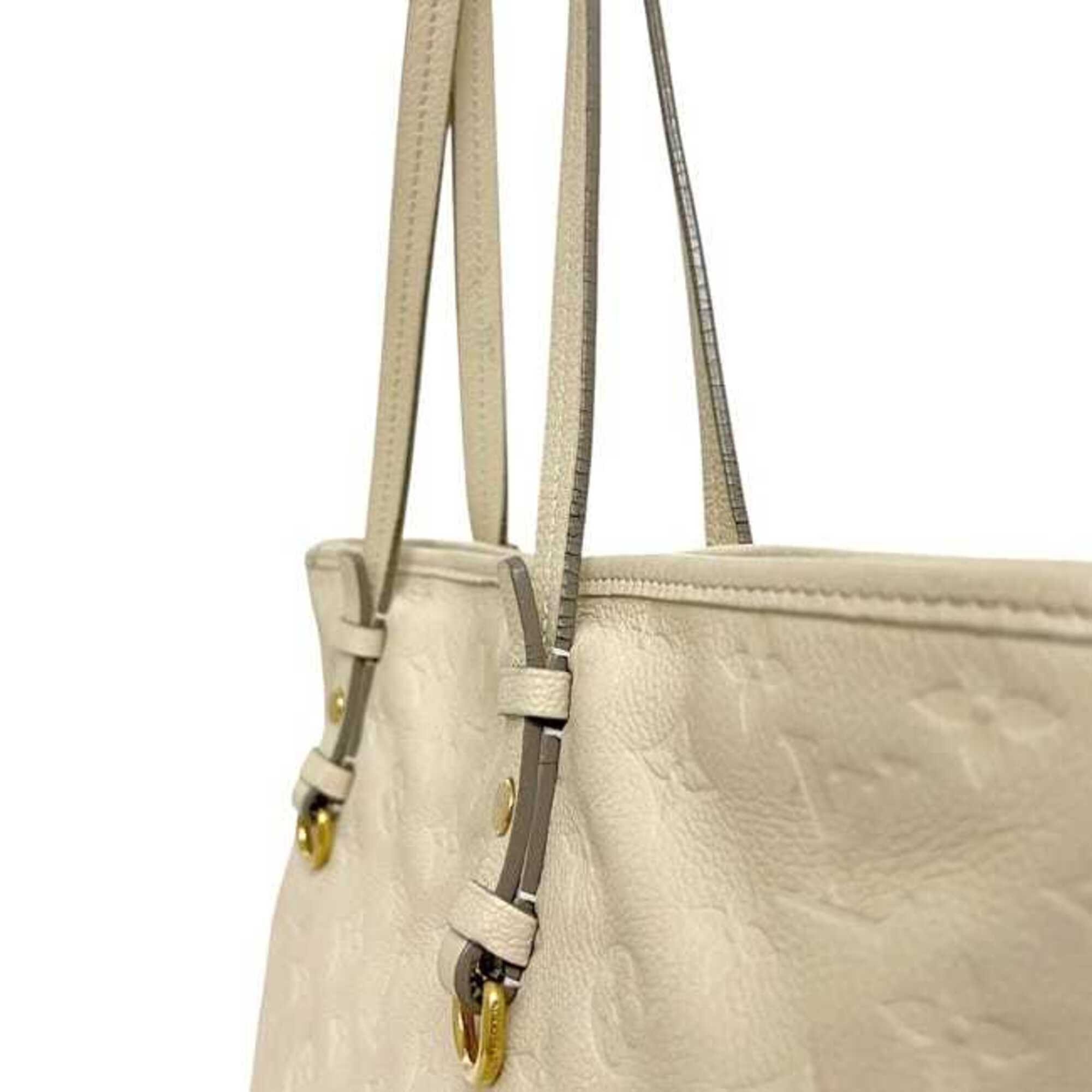 Louis Vuitton Beige Neige White Monogram Empreinte Leather Tote Bag (Pre-Owned)