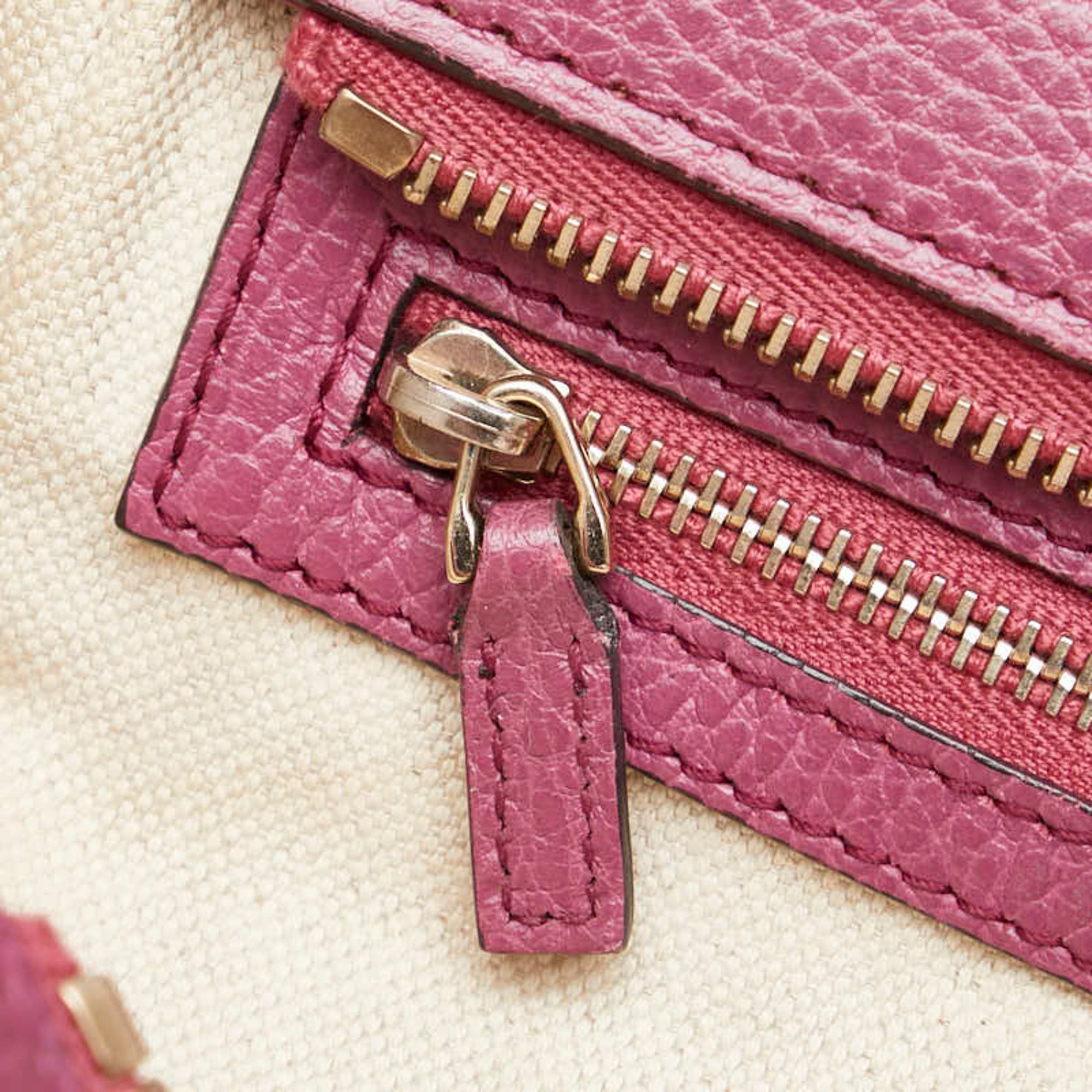 Gucci Purple Leather Handbag Shoulder Bag (Pre-Owned)