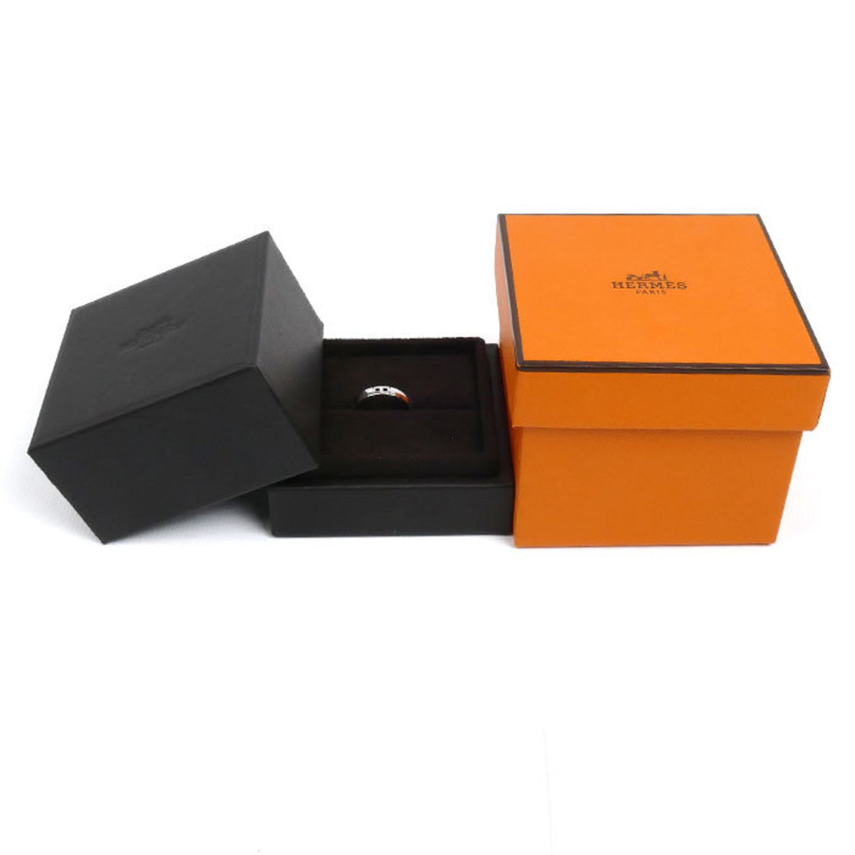 Hermes White Gold White Gold (18K) Band Ring (Pre-Owned)