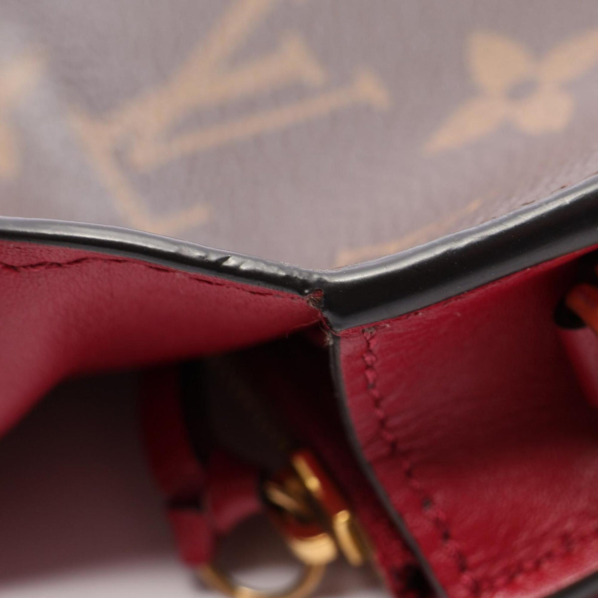 Louis Vuitton Brown Fuchsia Pink Pvc Coated Canvas Leather Handbag Shoulder Bag (Pre-Owned)